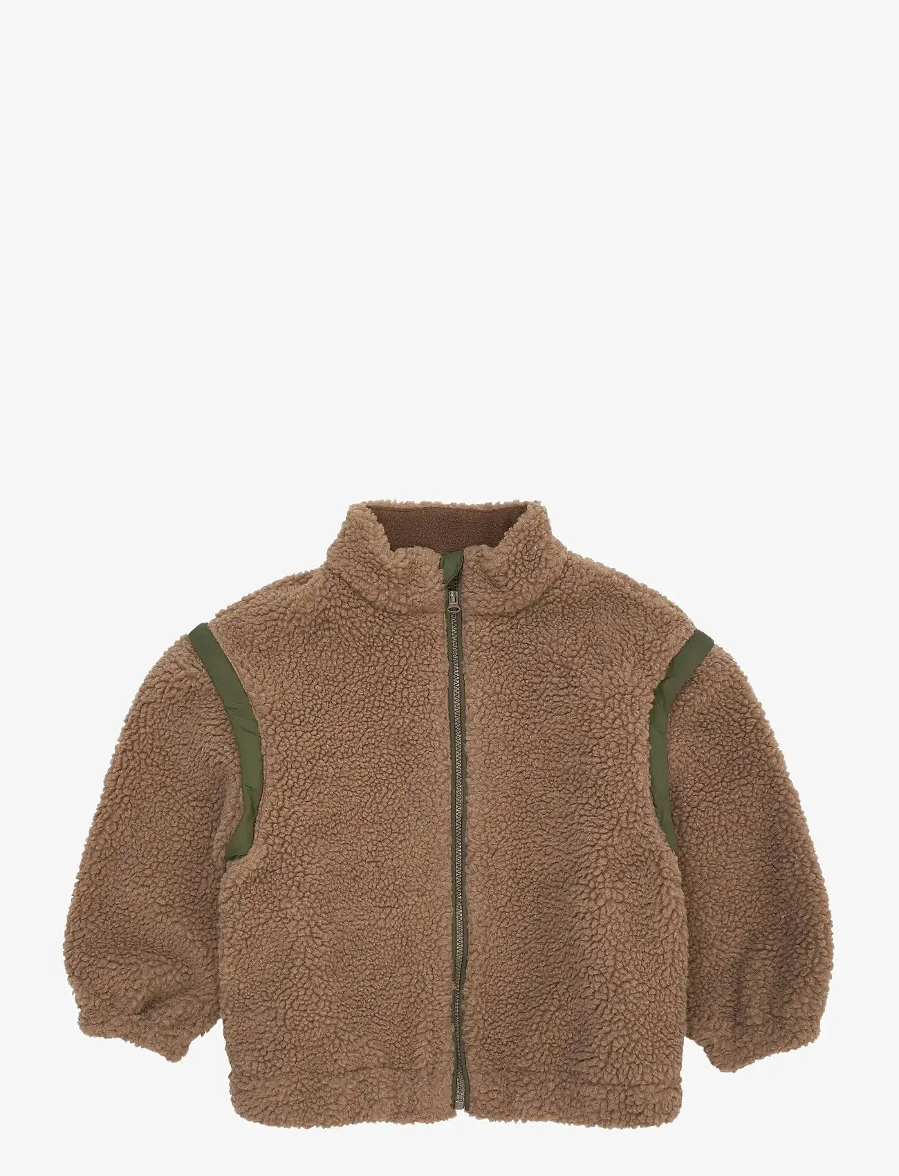 Copenhagen Colors - TEDDY JACKET W. REMOVABLE SLEEVES - fleecejacken - natural/green comb. - 1