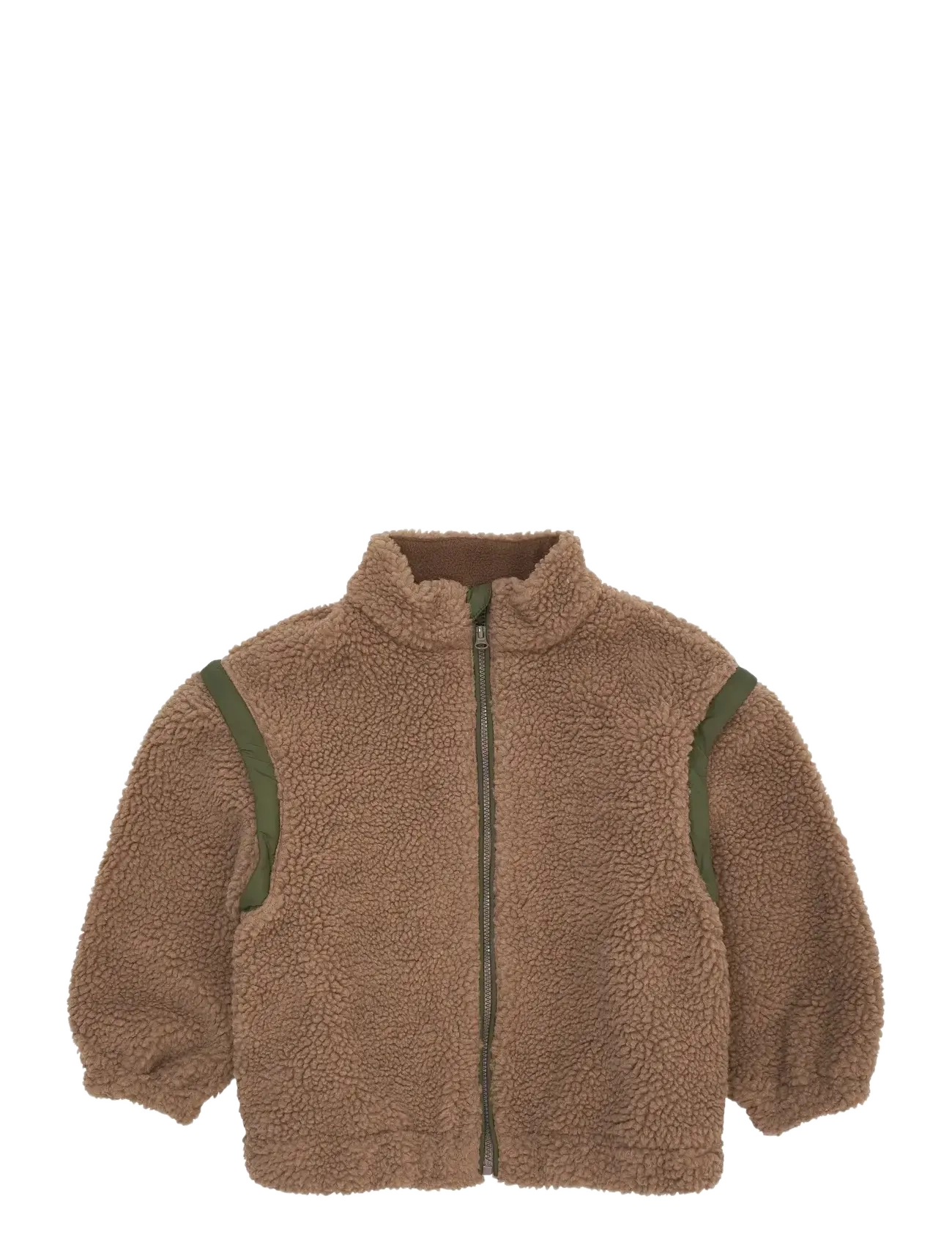 Copenhagen Colors - TEDDY JACKET W. REMOVABLE SLEEVES - fleecetakit - natural/green comb. - 1