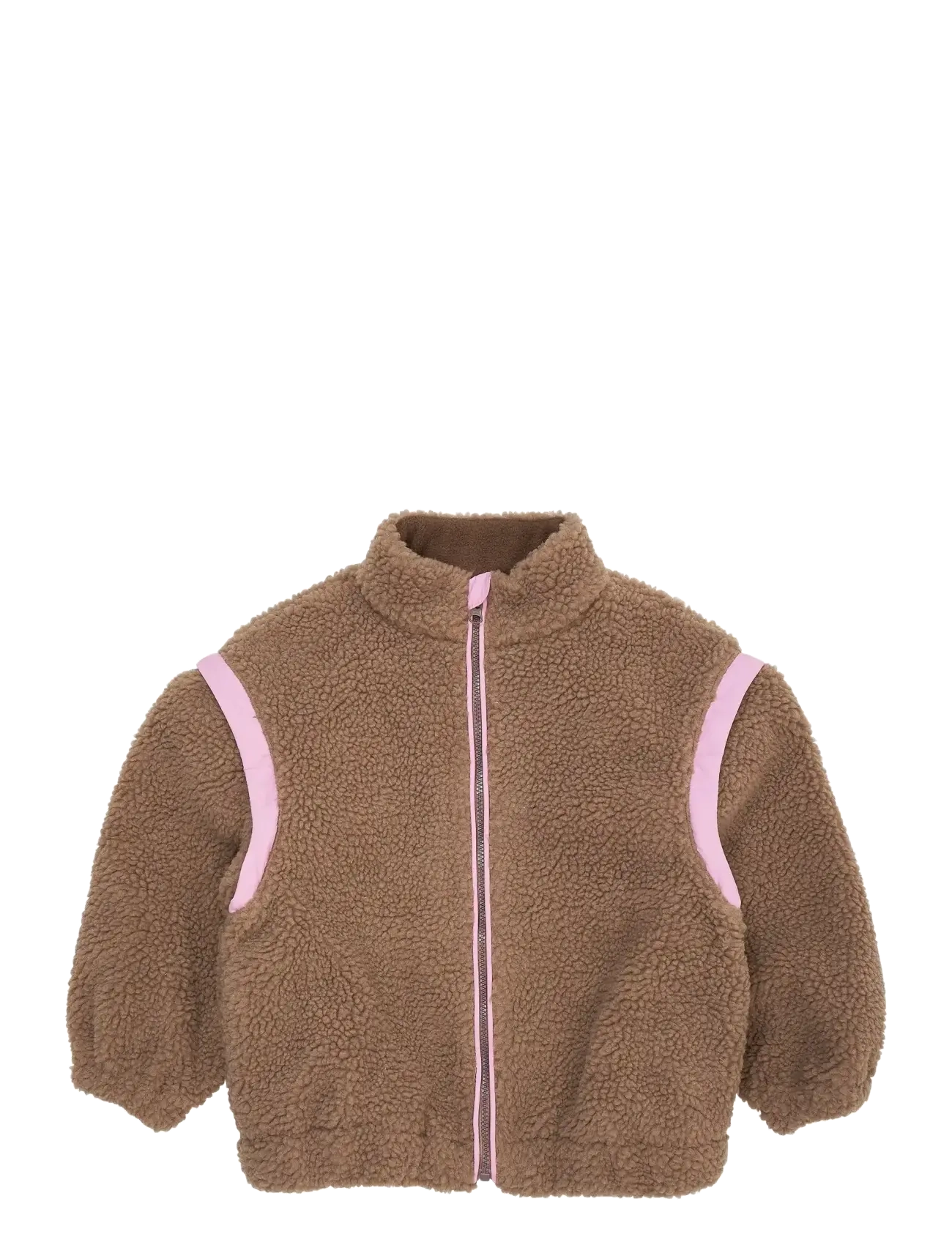 Copenhagen Colors TEDDY JACKET W. REMOVABLE SLEEVES - Campaign - NATURAL/PINK COMB. / brown