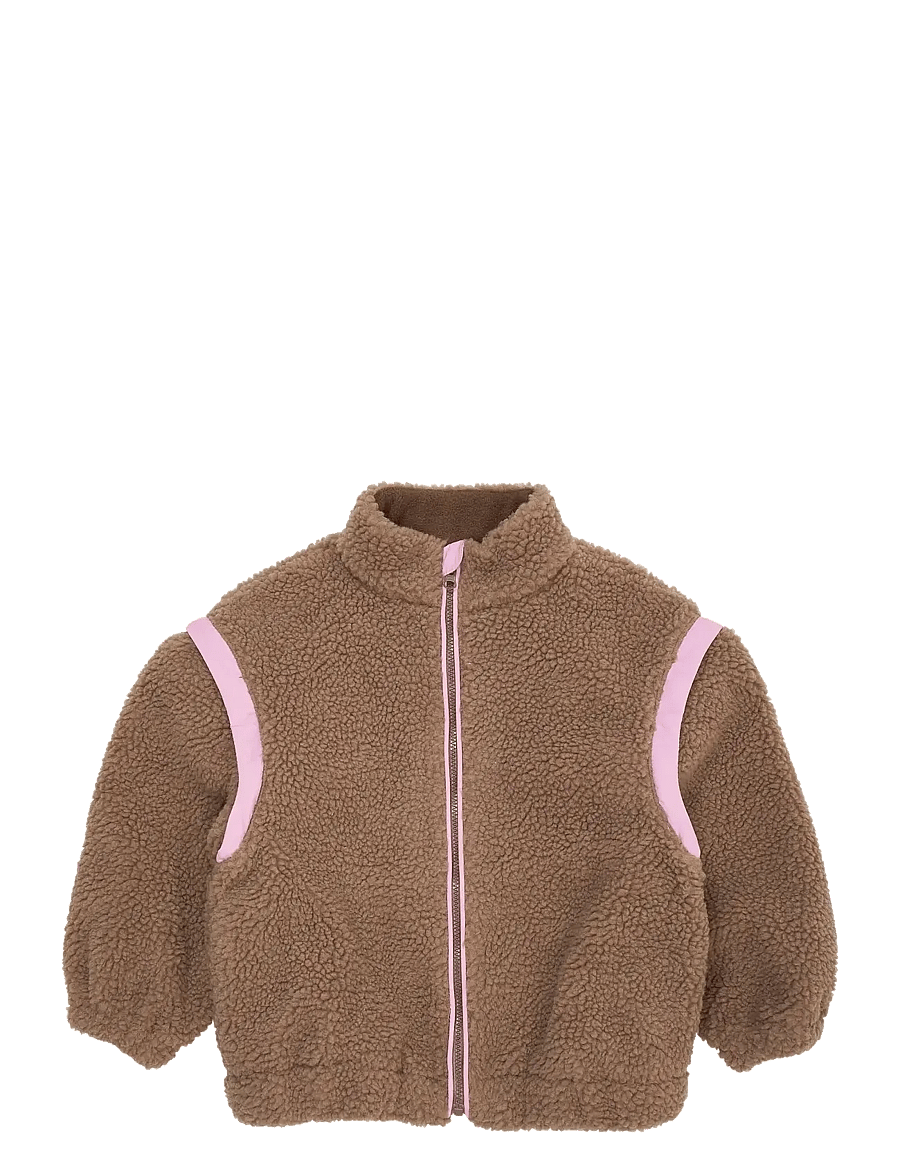 Copenhagen Colors - TEDDY JACKET W. REMOVABLE SLEEVES - fleecejacken - natural/pink comb. - 1