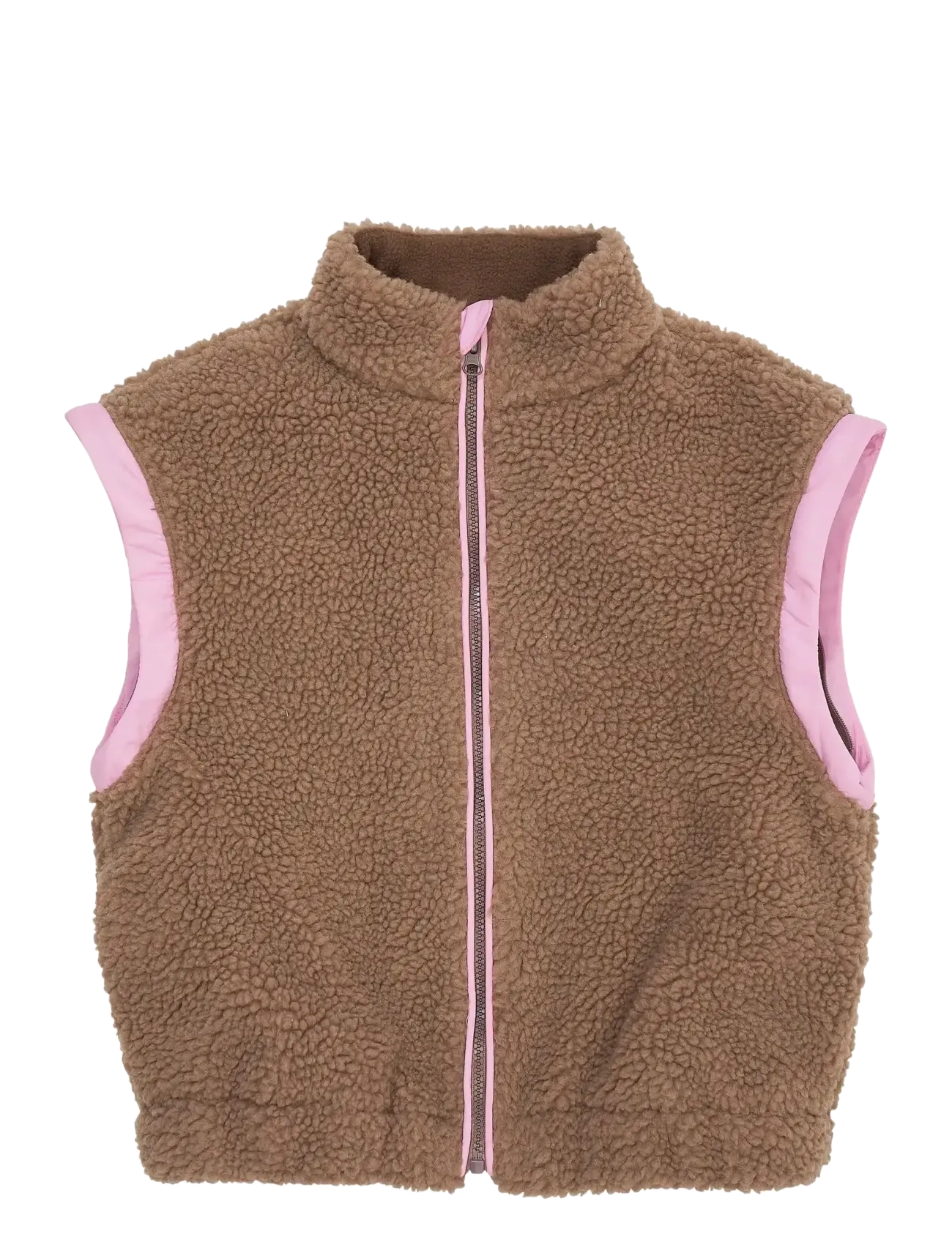 Copenhagen Colors - TEDDY JACKET W. REMOVABLE SLEEVES - fleecejacken - natural/pink comb. - 3