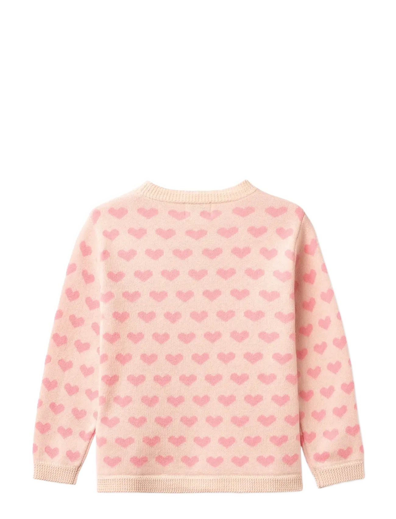 Copenhagen Colors - HEART CARDIGAN W. CROCHET EDGE - cardigans - pink comb - 1