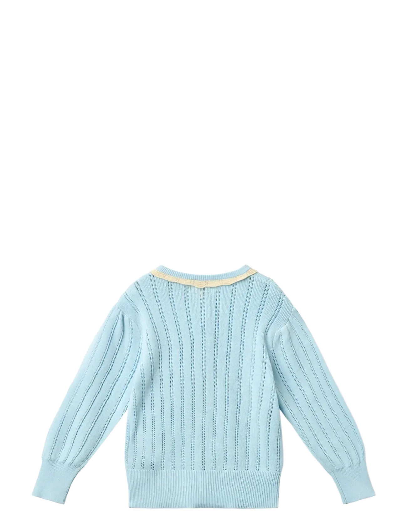 Copenhagen Colors - KNITTED POINTELLE CARDIGAN - cardigans - ice blue/cream comb. - 1