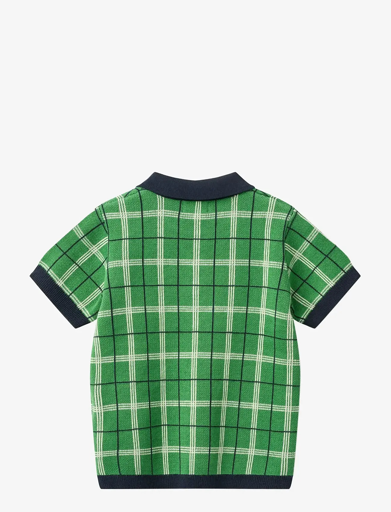 Copenhagen Colors - KNITTED CHECKERED POLO - kurzärmelig - green comb. - 2