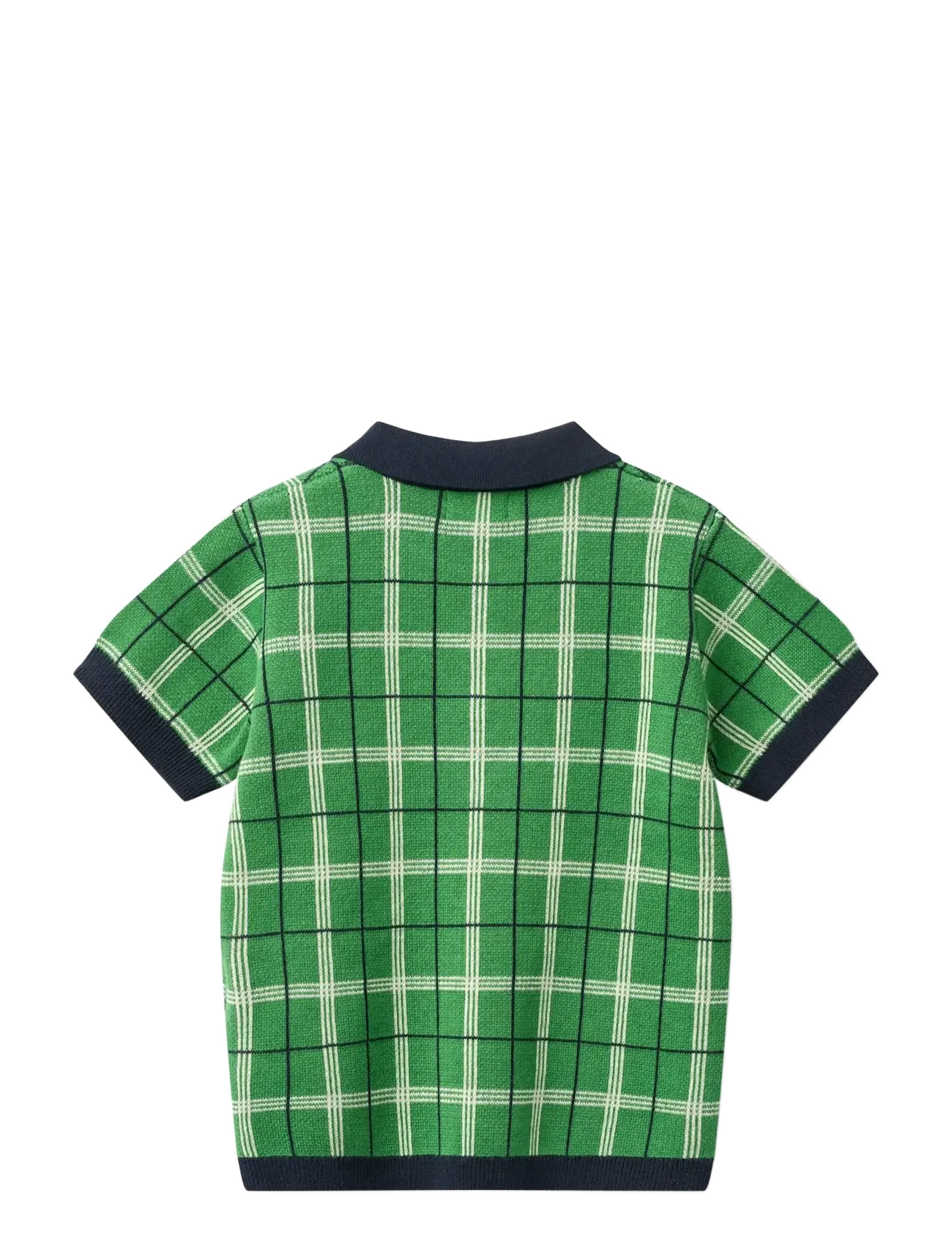 Copenhagen Colors - KNITTED CHECKERED POLO - kortærmede poloer - green comb. - 2