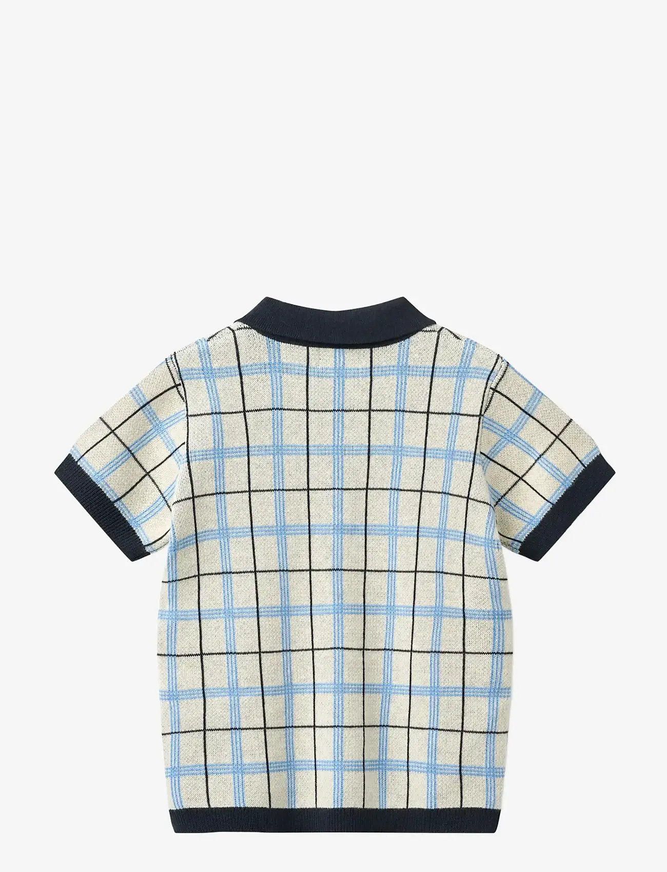 Copenhagen Colors - KNITTED CHECKERED POLO - kortærmede poloer - navy comb. - 1