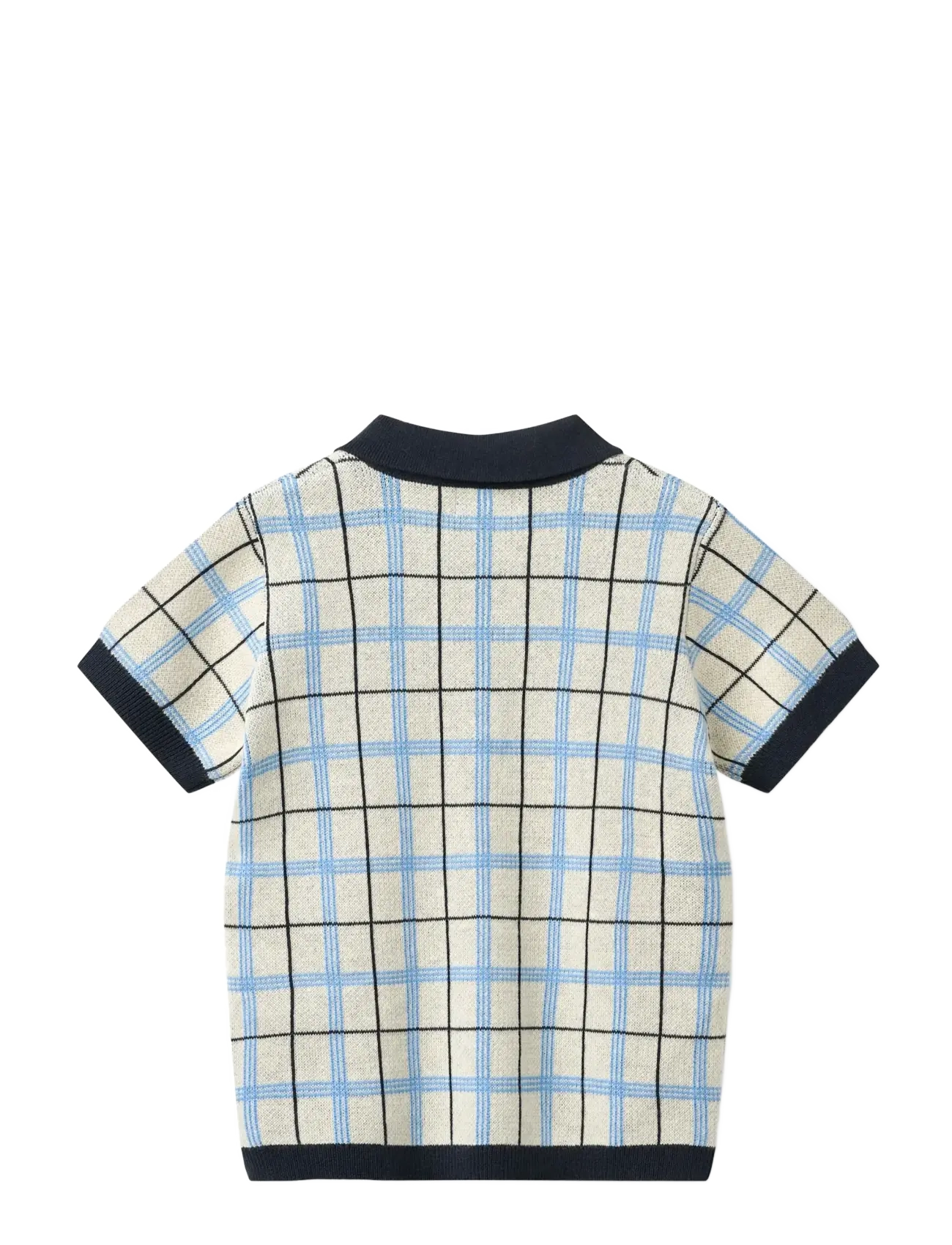 Copenhagen Colors - KNITTED CHECKERED POLO - lühikeste varrukatega polod - navy comb. - 1
