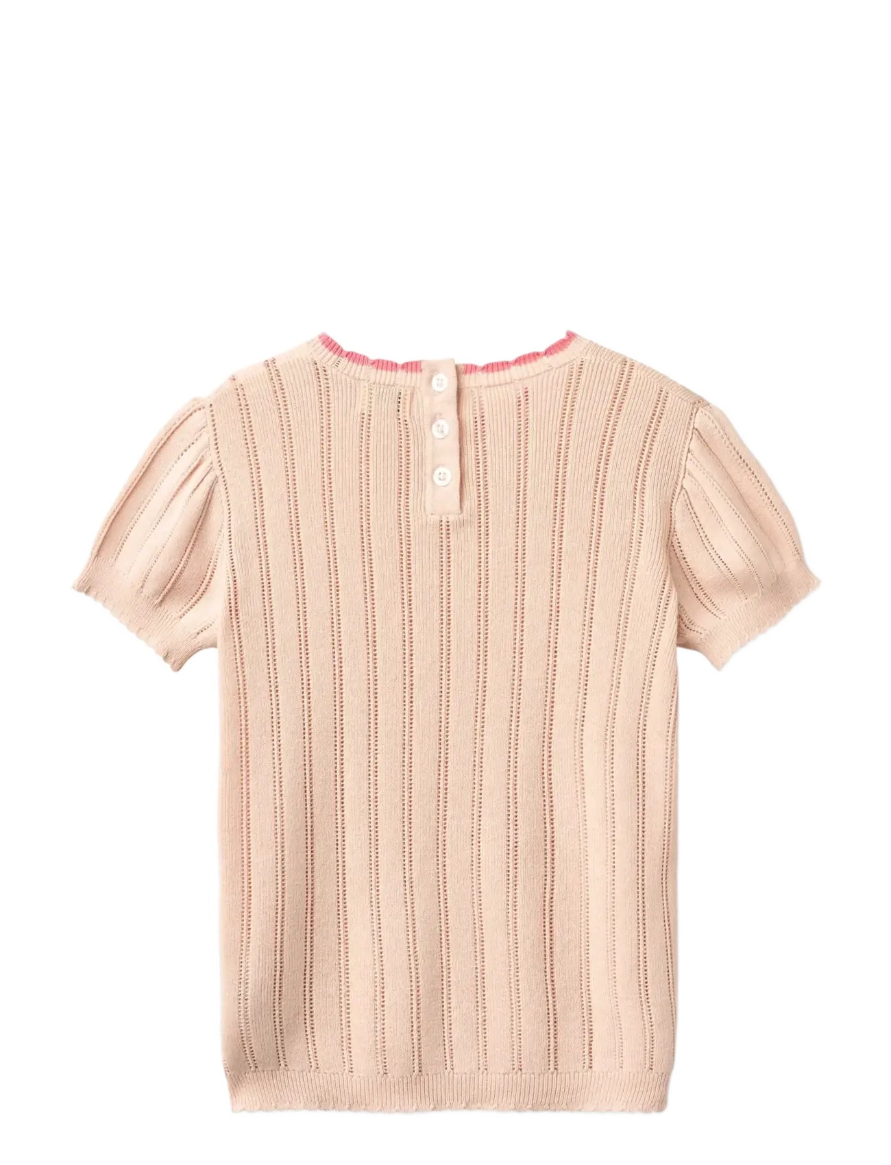 Copenhagen Colors - KNITTED POINTELLE SS BLOUSE - bluser & tunikaer - dusty rose - 1