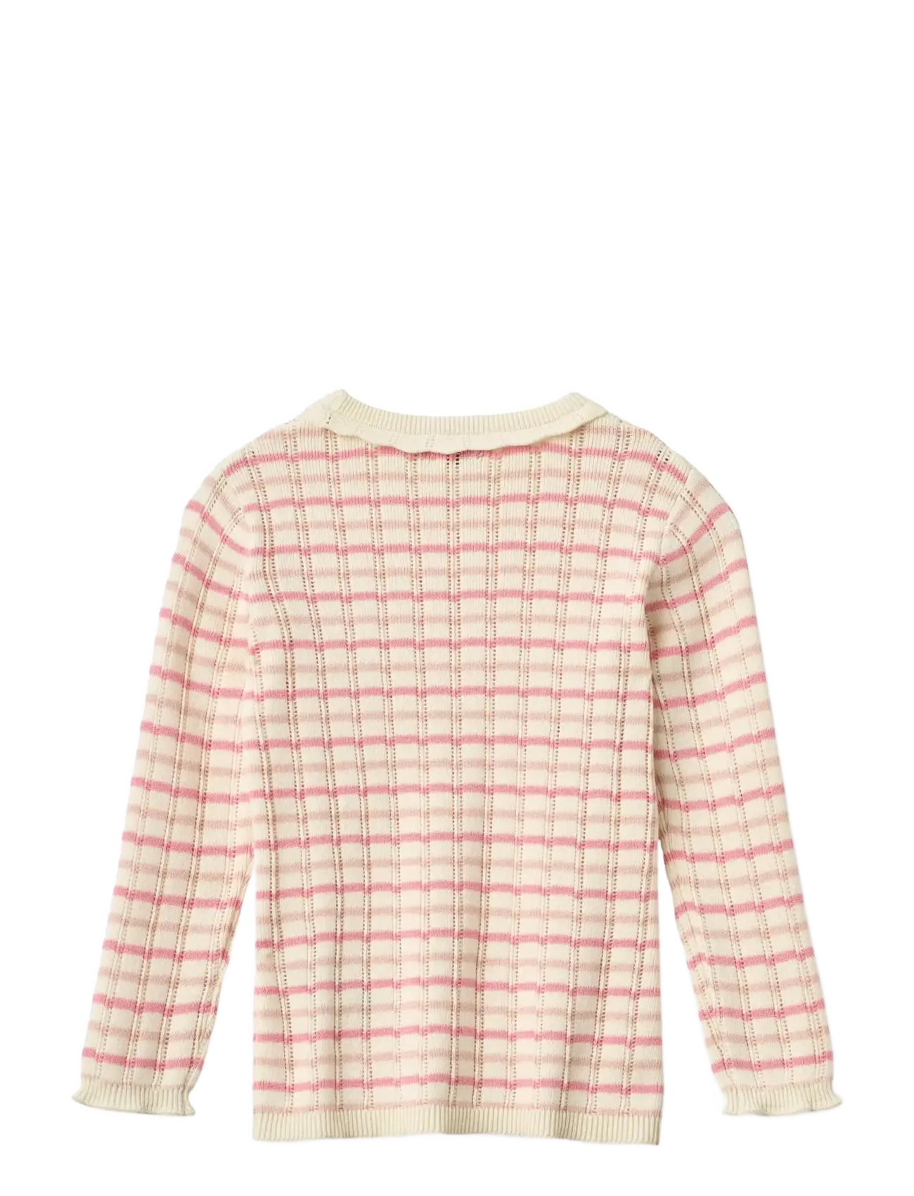 Copenhagen Colors - KNITTED STRIPE POINTELLE LS BLOUSE - pulls - pink comb. - 2