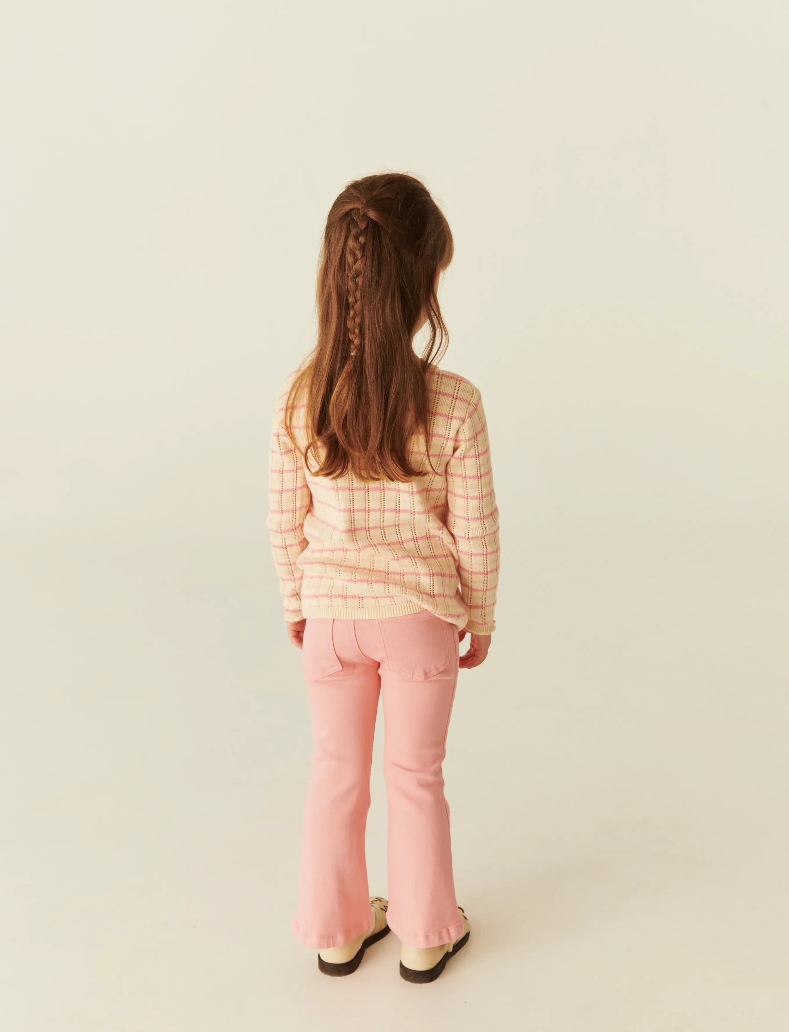 Copenhagen Colors - KNITTED STRIPE POINTELLE LS BLOUSE - pulls - pink comb. - 3