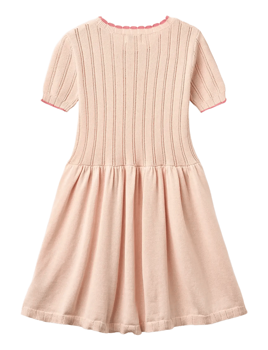 Copenhagen Colors - KNITTED POINTELLE DRESS - robes pour bébés à manches courtes - dusty rose comb - 2