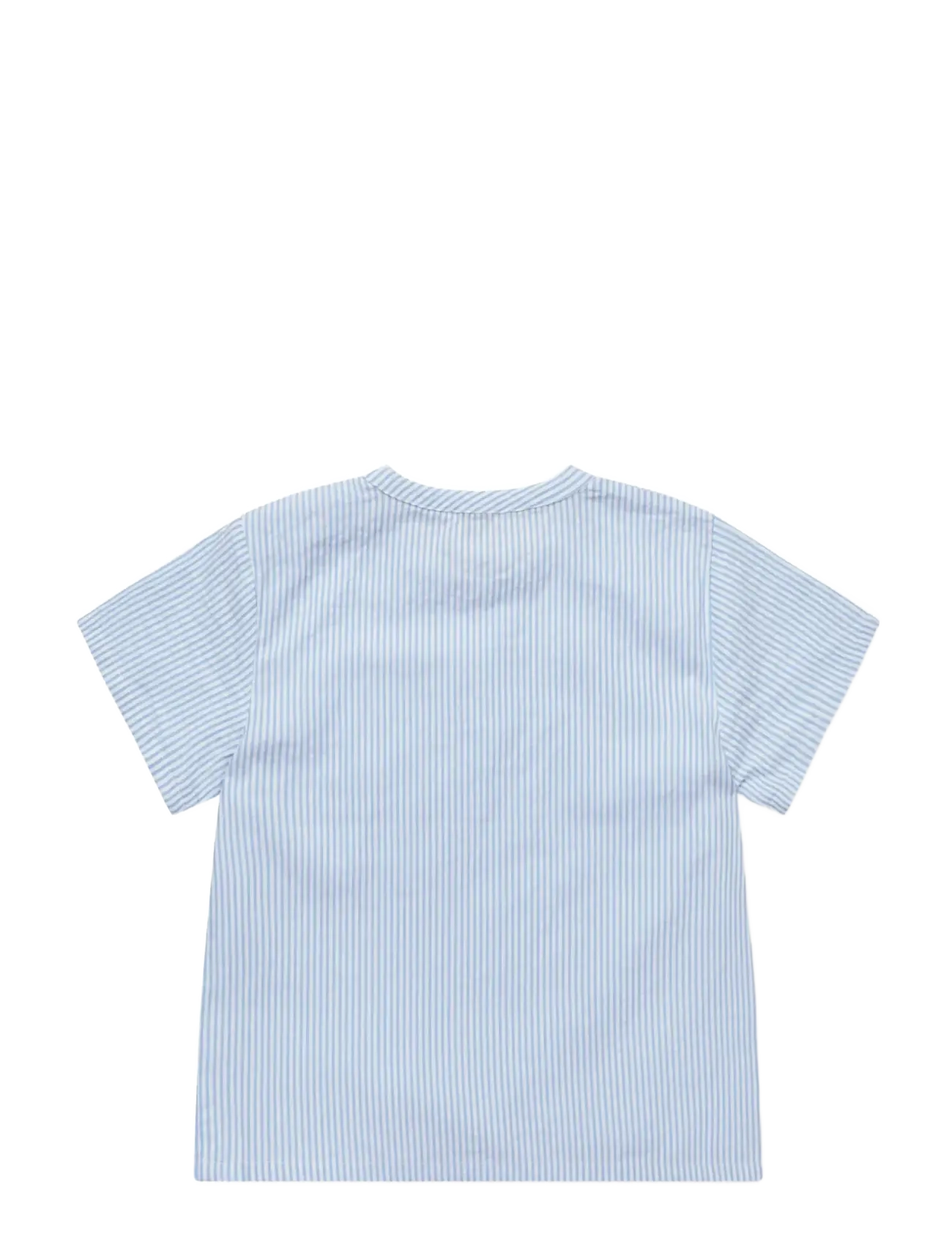 Copenhagen Colors - SEERSUCKER SS BLOUSE - bluser & tunikaer - sky blue w cream stripe - 2