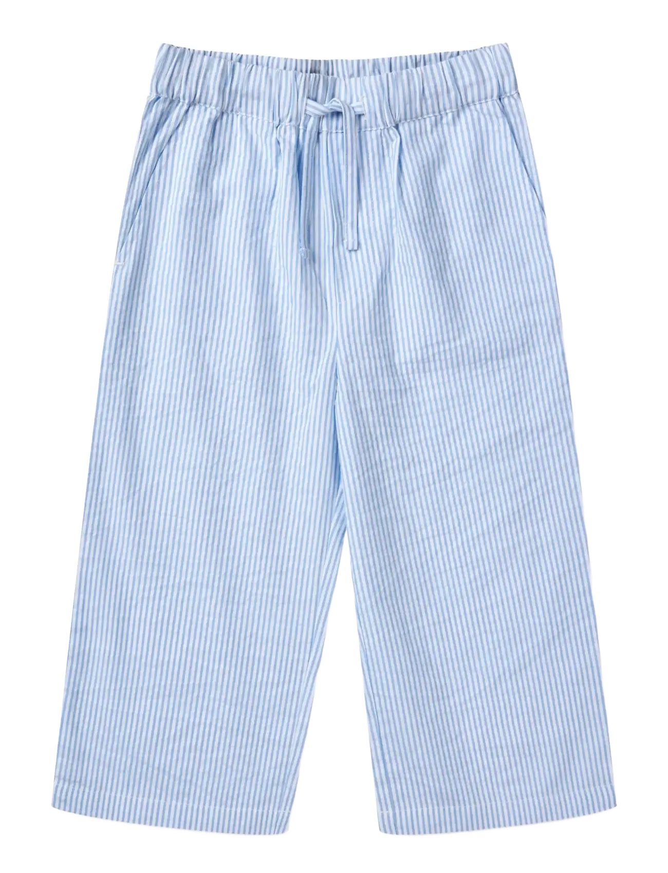 Copenhagen Colors Seersucker Pajama Pants, 122, Pyjamas, Blau - Pyjama Kinder