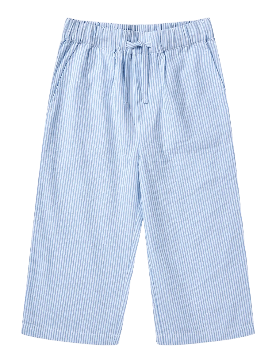 Copenhagen Colors - SEERSUCKER PAJAMA PANTS - pyjamas - sky blue w cream stripe - 0