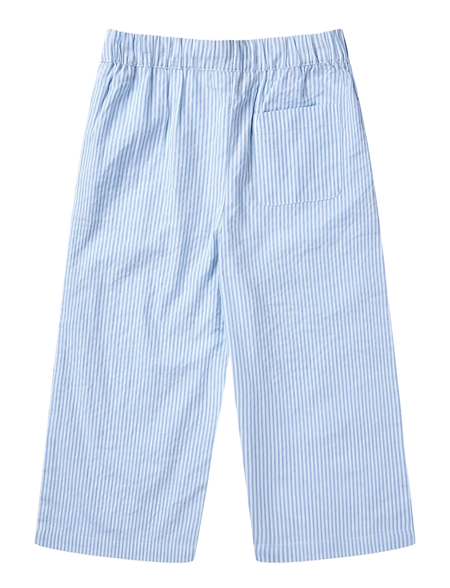 Copenhagen Colors - SEERSUCKER PAJAMA PANTS - pyjamas - sky blue w cream stripe - 1