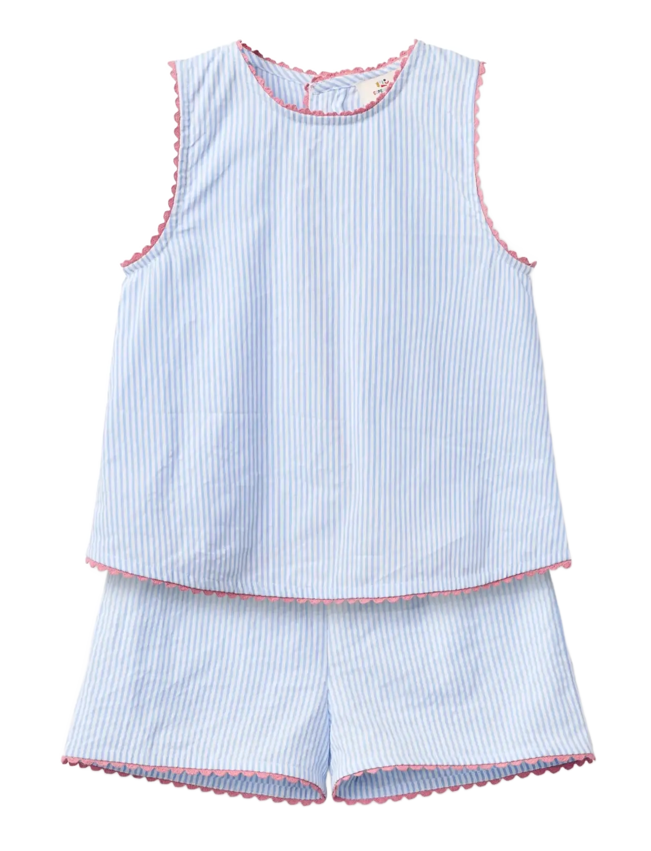 Copenhagen Colors SEERSUCKER DECO SET - Tøj - SKY BLUE W CREAM STRIPE / blue