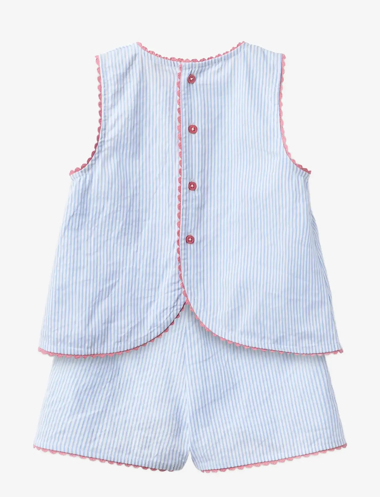 Copenhagen Colors - SEERSUCKER DECO SET - lühikeste varrukatega t-särkide komplektid - sky blue w cream stripe - 2