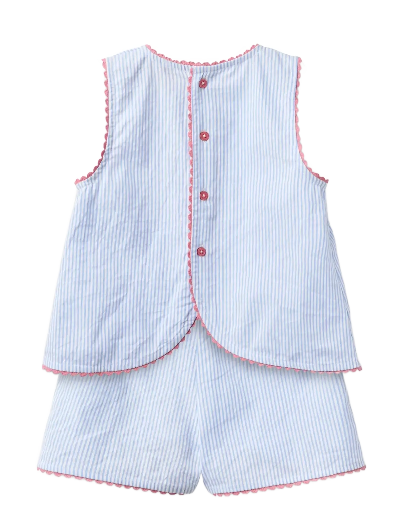 Copenhagen Colors - SEERSUCKER DECO SET - sets met t-shirt met korte mouw - sky blue w cream stripe - 2