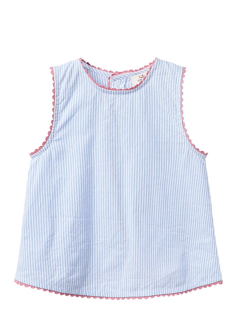 Copenhagen Colors - SEERSUCKER DECO SET - sets met t-shirt met korte mouw - sky blue w cream stripe - 4