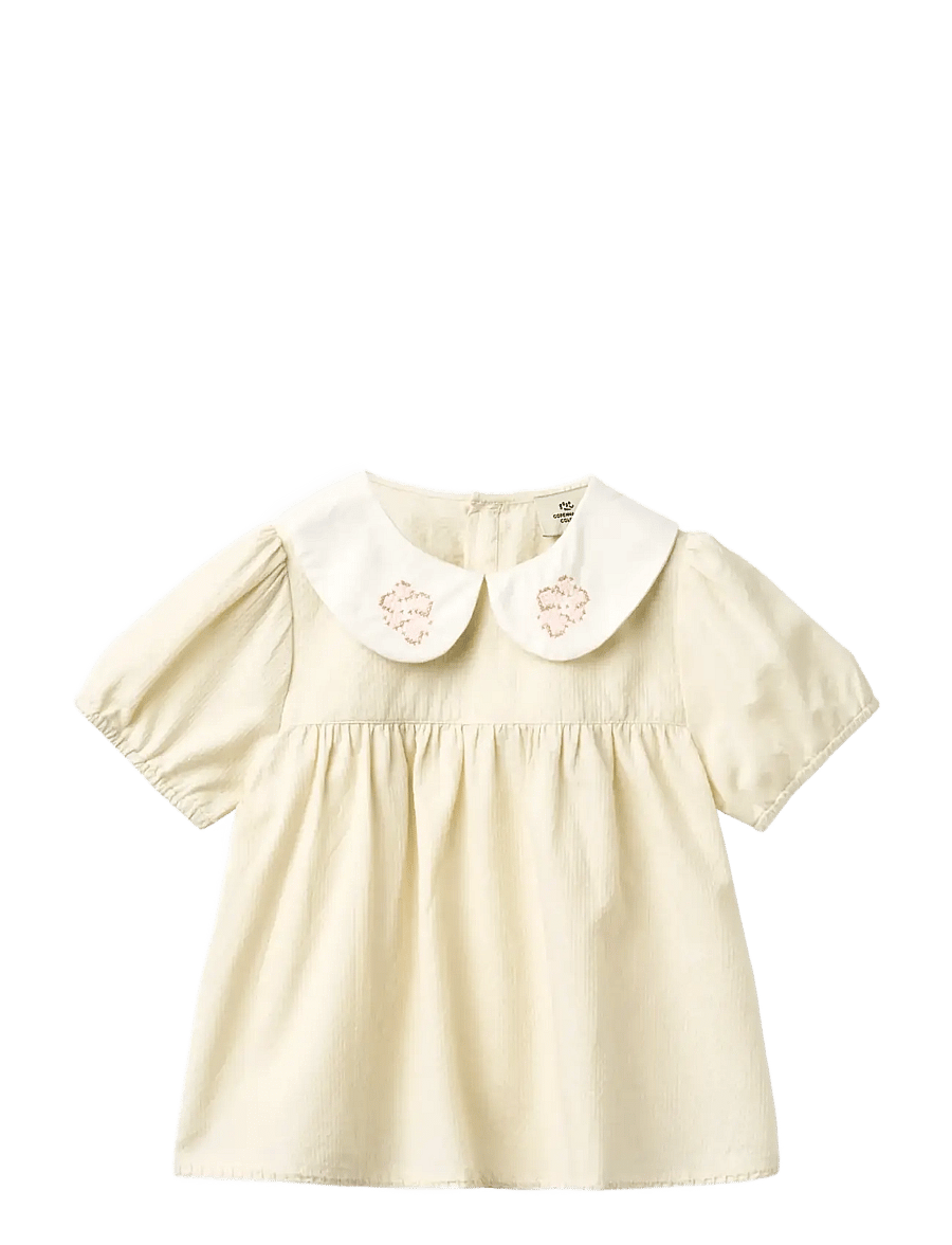 Copenhagen Colors - BLOUSE W. DECO EDGE - blusen & tuniken - cream comb. - 1