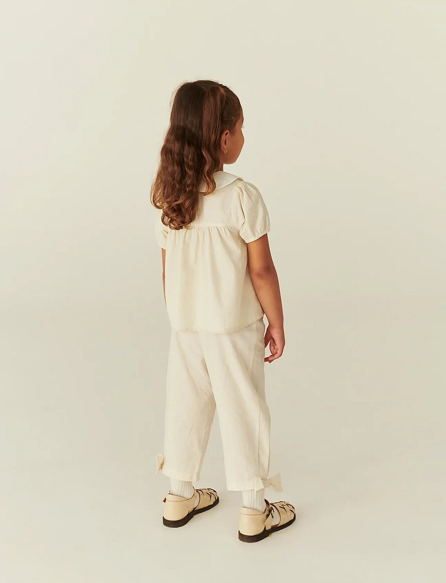 Copenhagen Colors - BLOUSE W. DECO EDGE - blusen & tuniken - cream comb. - 4