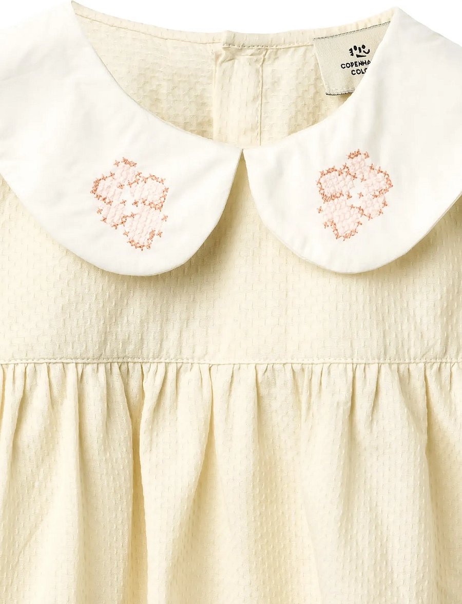 Copenhagen Colors - BLOUSE W. DECO EDGE - blusen & tuniken - cream comb. - 5