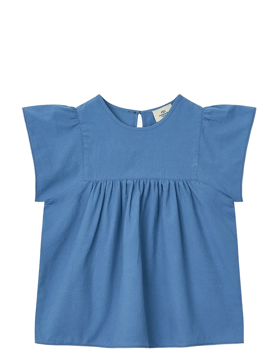 Copenhagen Colors - BLOUSE W. CONTRAST PIPING - bluser & tunikaer - ocean blue comb. - 1