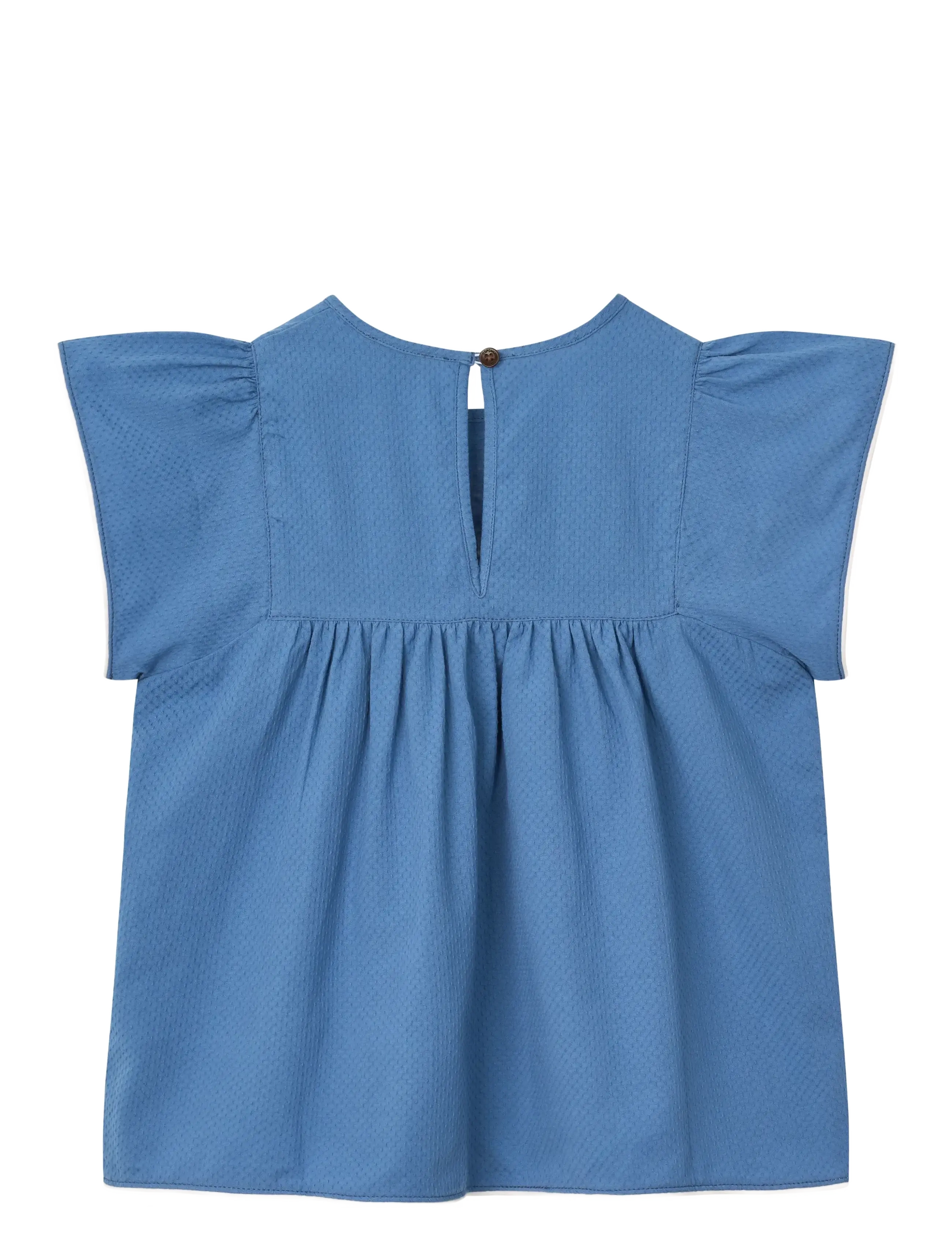 Copenhagen Colors - BLOUSE W. CONTRAST PIPING - bluser & tunikaer - ocean blue comb. - 2