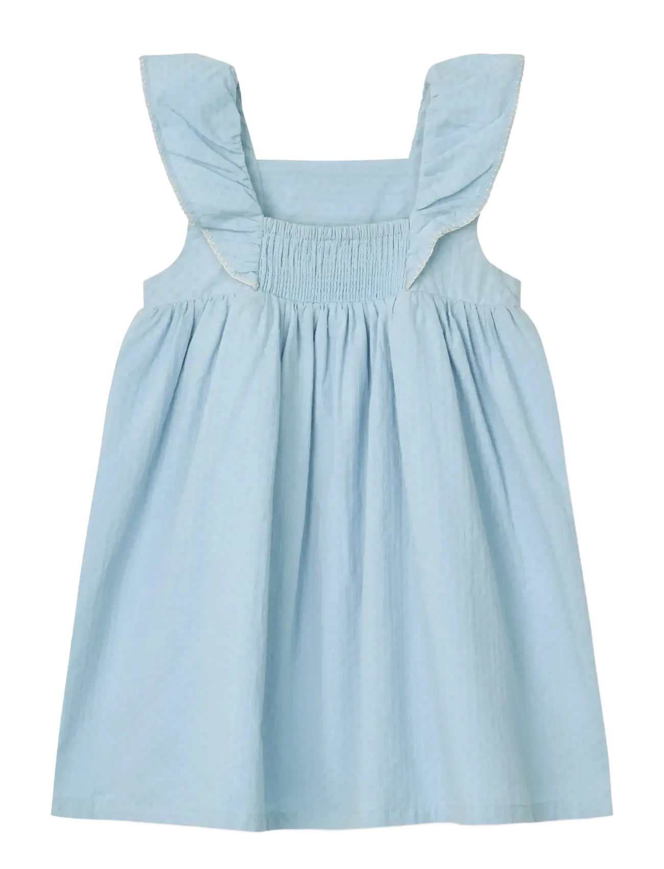 Copenhagen Colors - DRESS W. FRILL & EMB. - mouwloze babyjurken - lt. blue comb. - 2
