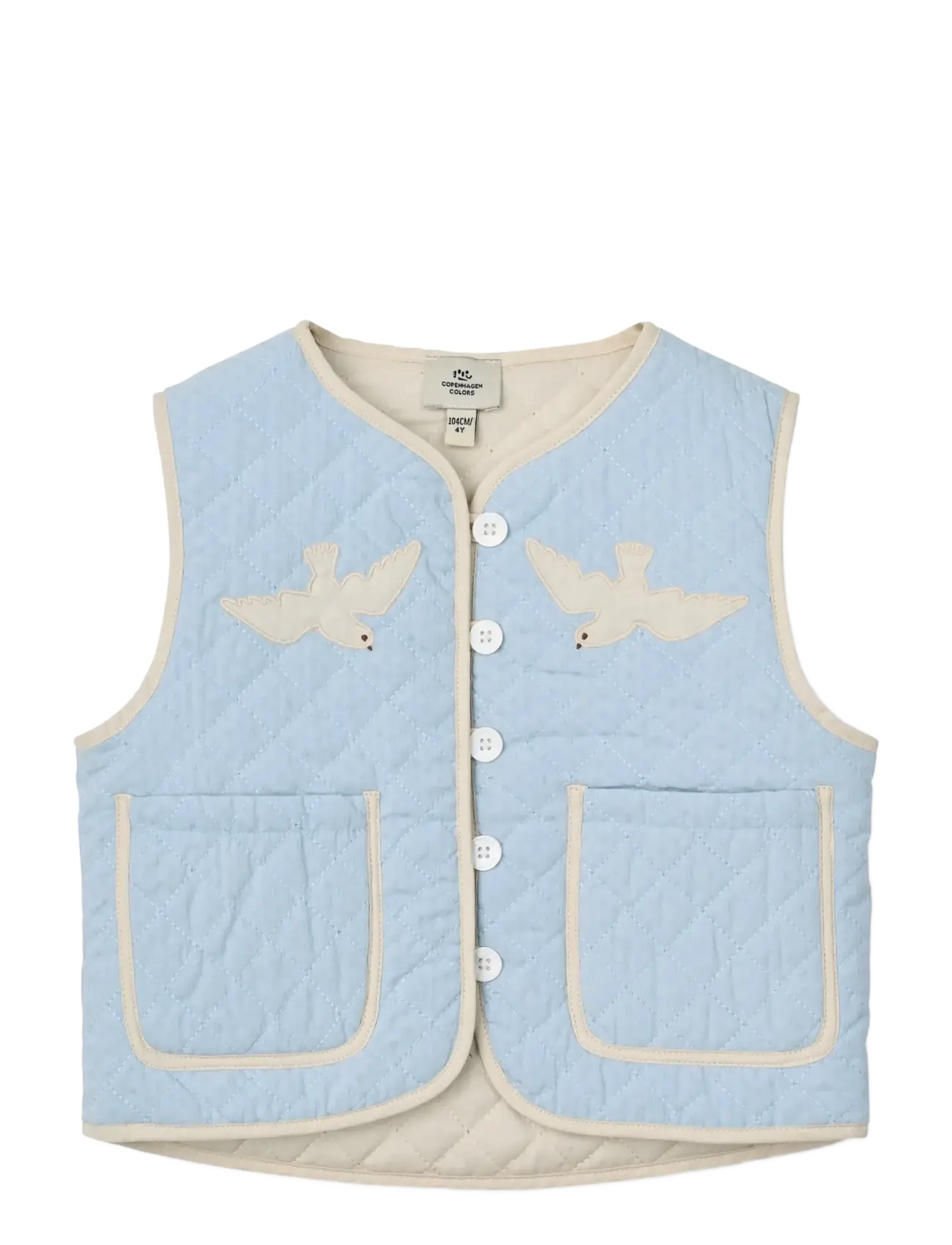 Copenhagen Colors QUILTED  VEST - Toppaliivit - LT. BLUE COMB. / blue