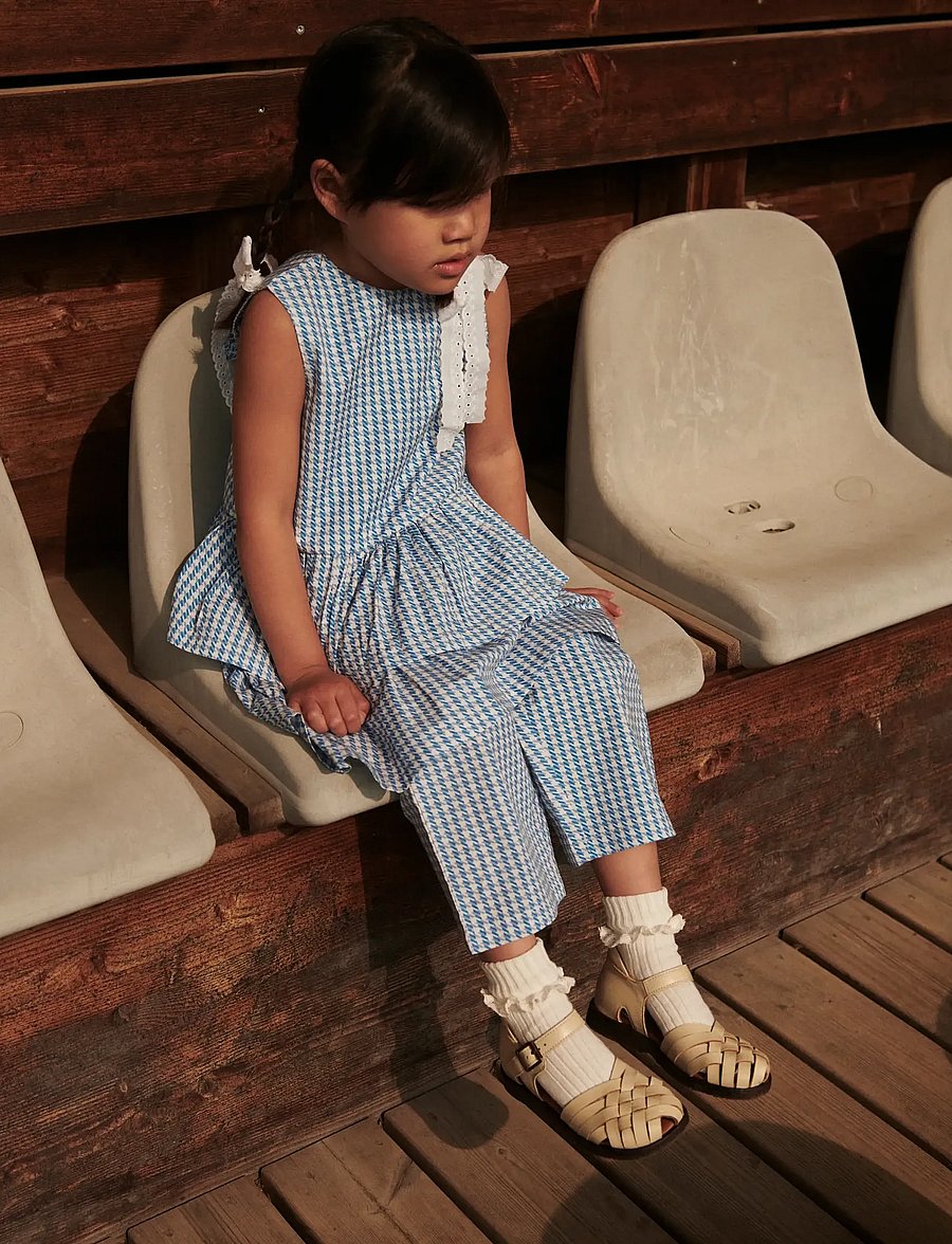 Copenhagen Colors - HOUNDSTOOTH PANTS - babyhosen - blue houndstooth mini - 4