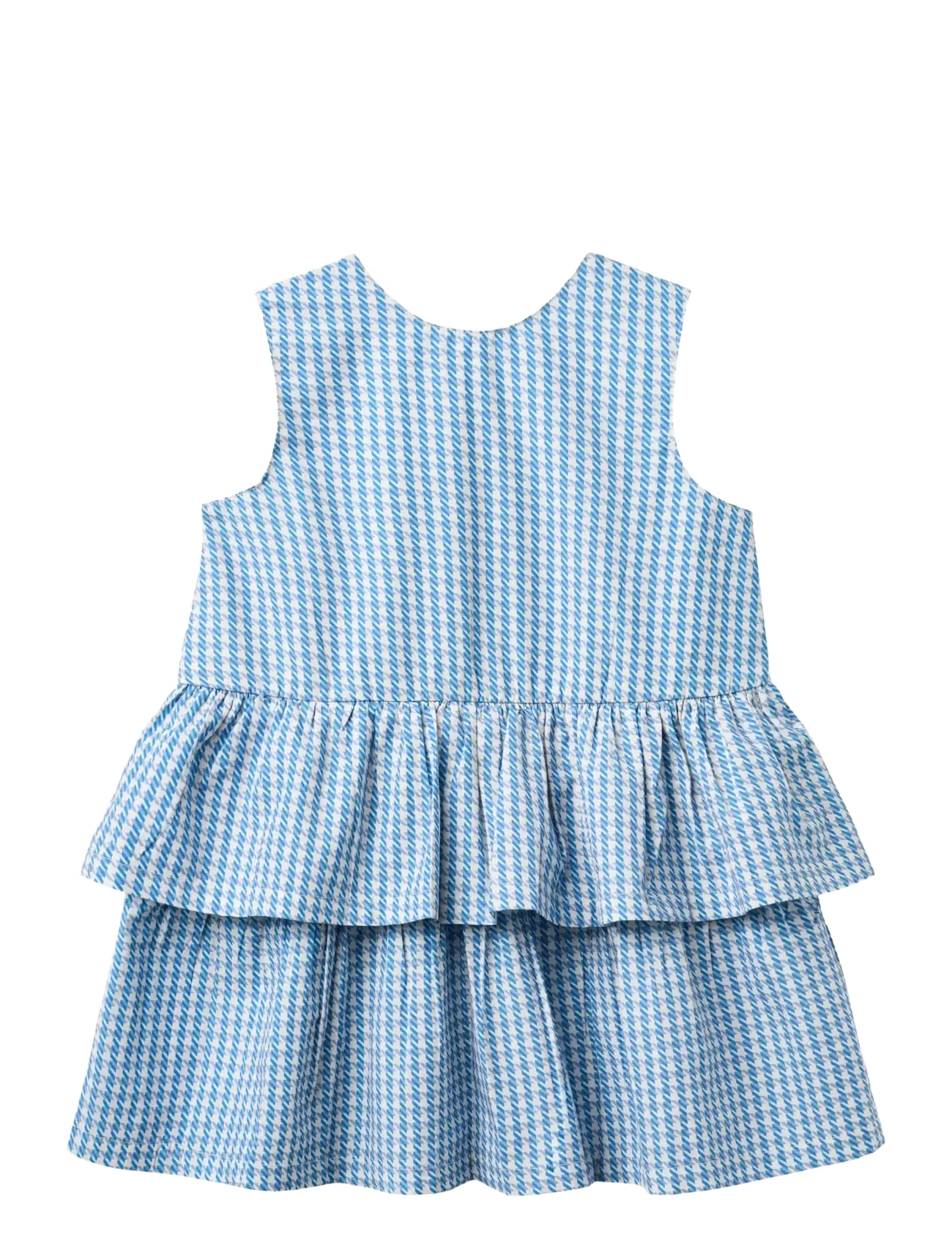 Copenhagen Colors HOUNDSTOOTH DRESS W. BOW - Riided - BLUE HOUNDSTOOTH MINI / multi