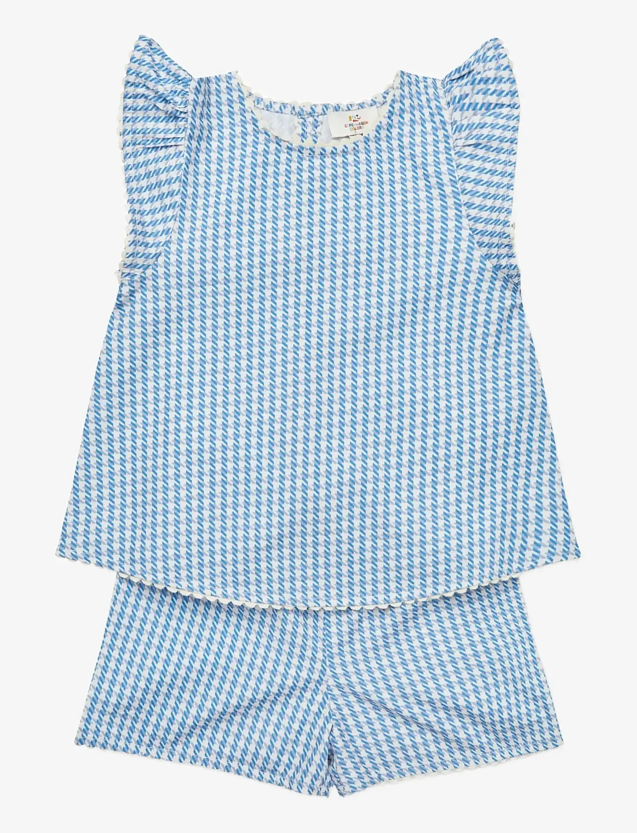 Copenhagen Colors - HOUNDSTOOTH DECO SET - sæt med kortærmet t-shirt - blue houndstooth mini - 1