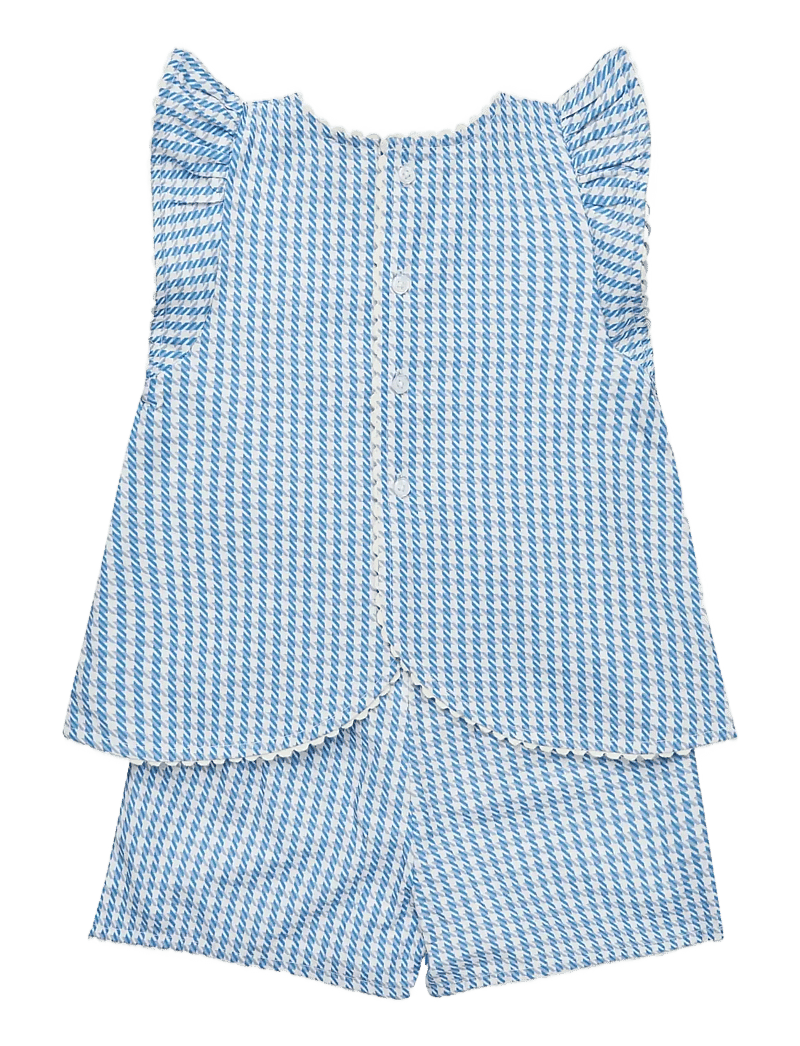 Copenhagen Colors - HOUNDSTOOTH DECO SET - sæt med kortærmet t-shirt - blue houndstooth mini - 2