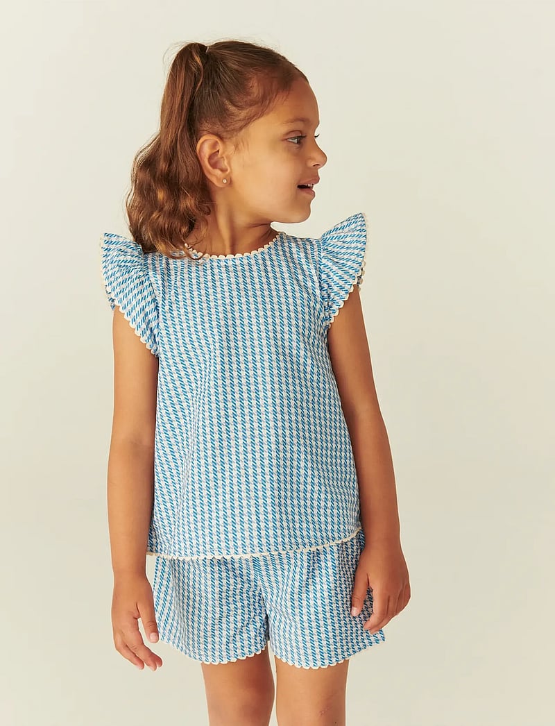 Copenhagen Colors - HOUNDSTOOTH DECO SET - sæt med kortærmet t-shirt - blue houndstooth mini - 0