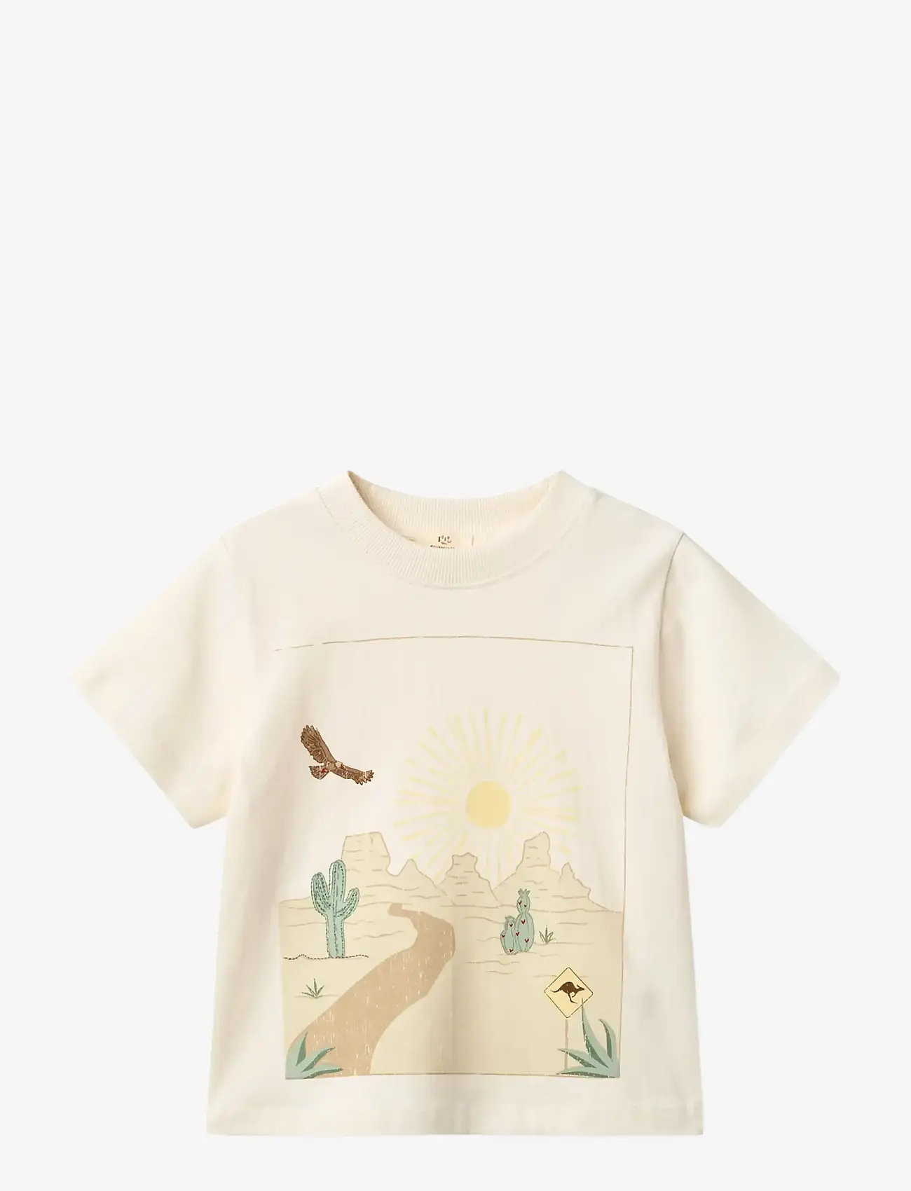 Copenhagen Colors - BOYS SS TEE W. LANDSCAPE PRINT - korte mouwen - cream comb. - 0