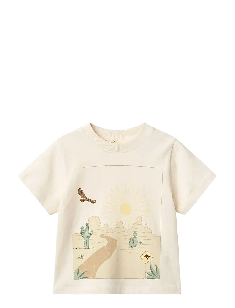 Copenhagen Colors - BOYS SS TEE W. LANDSCAPE PRINT - korte mouwen - cream comb. - 0