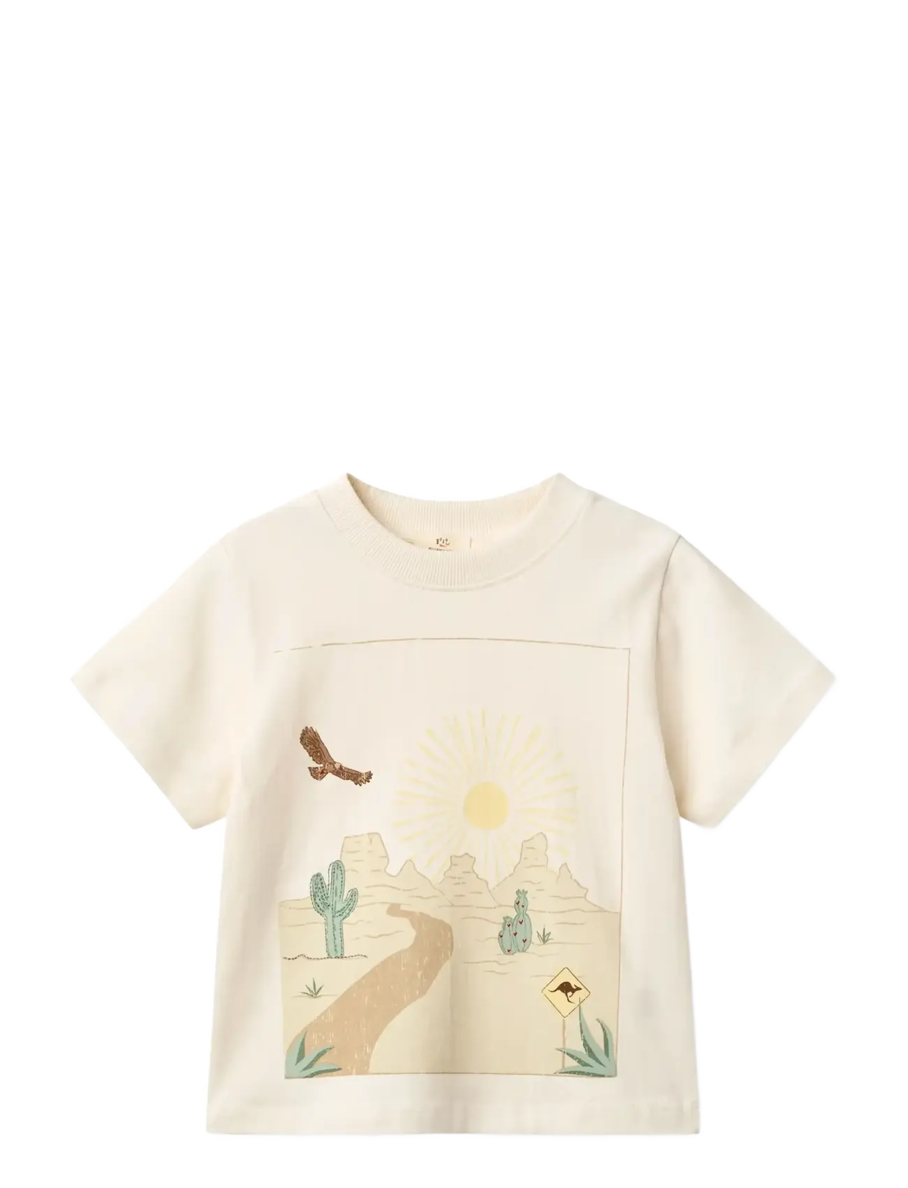 Copenhagen Colors BOYS SS TEE W. LANDSCAPE PRINT - Basics - CREAM COMB. / cream