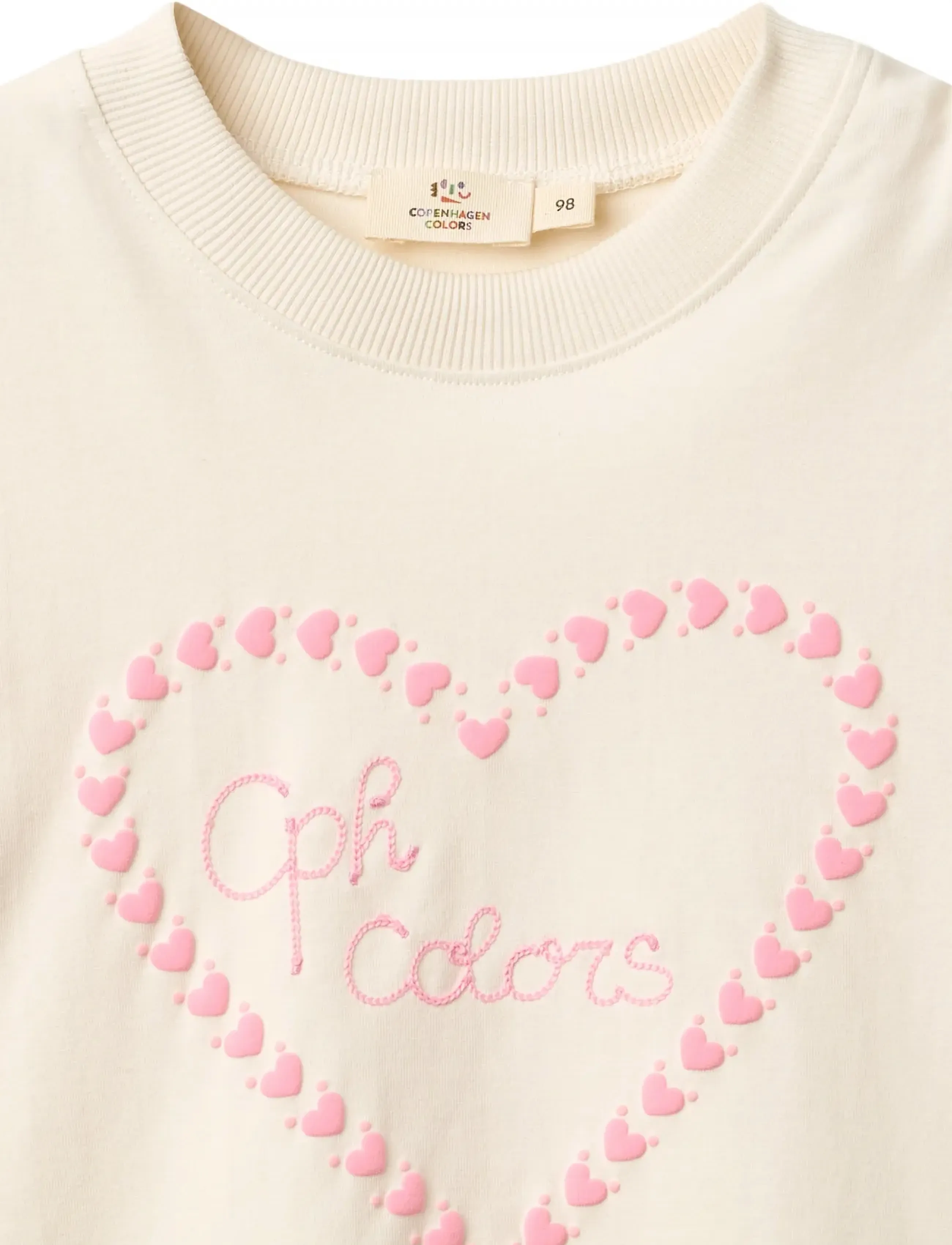 Copenhagen Colors - T-SHIRT W. EMBROIDERY - krótki rękaw - cream comb. - 2