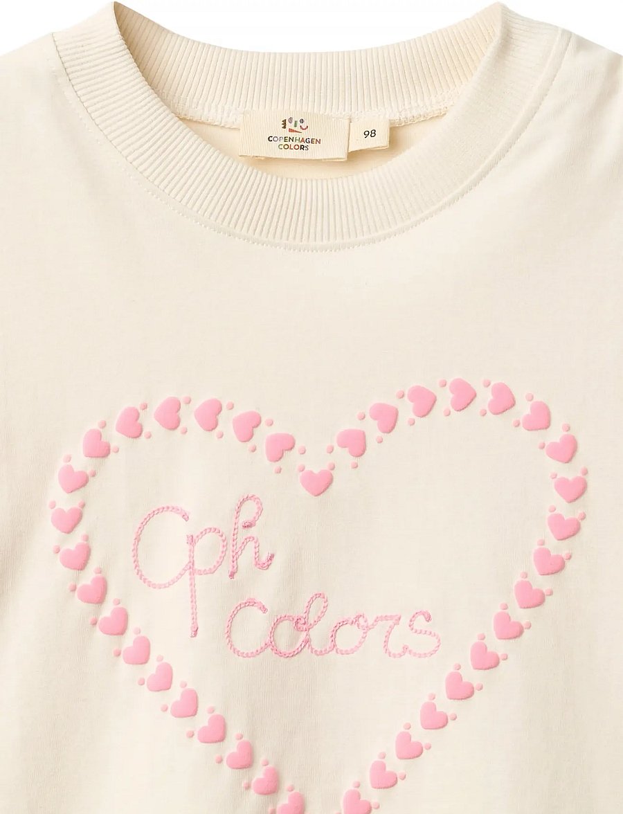 Copenhagen Colors - T-SHIRT W. EMBROIDERY - krótki rękaw - cream comb. - 2