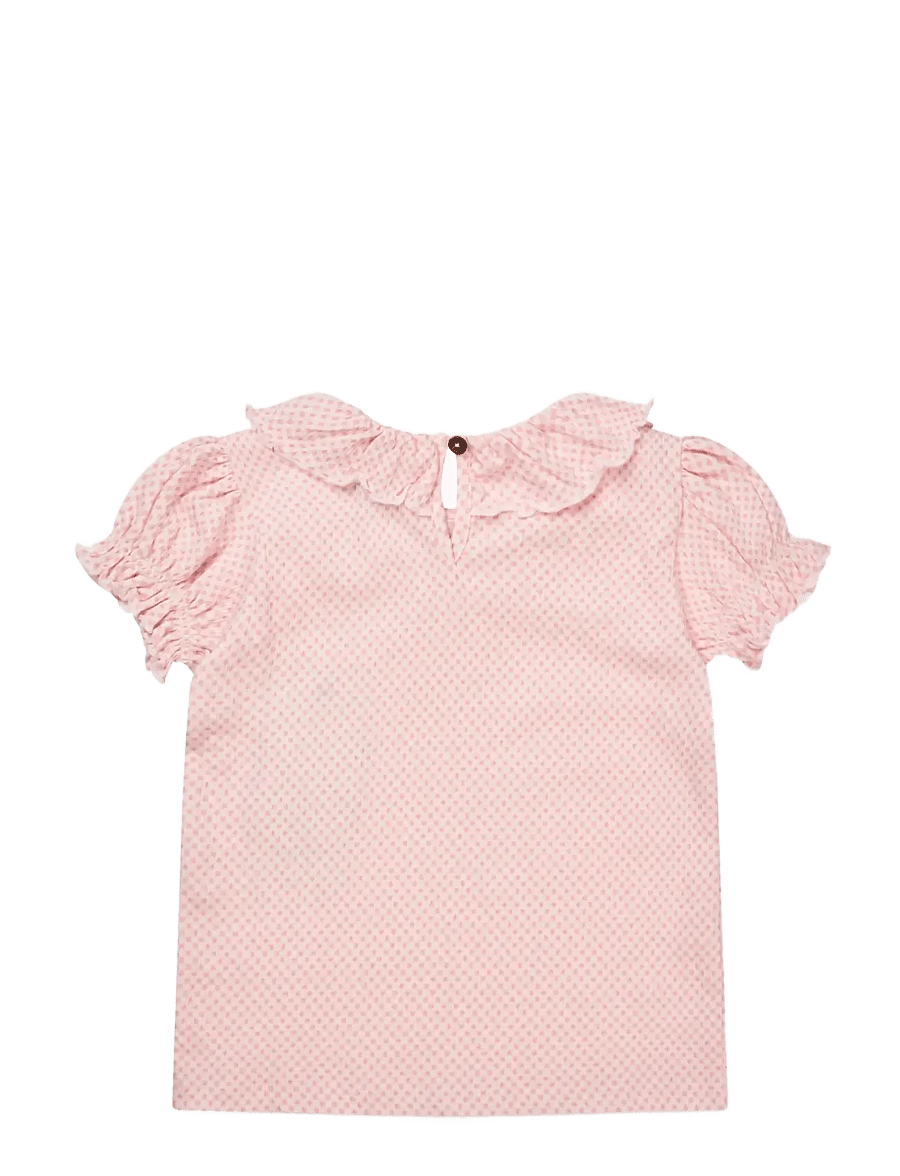 Copenhagen Colors - CREPE TEE W. FRILL COLLAR - bluser & tunikaer - pink comb. - 1