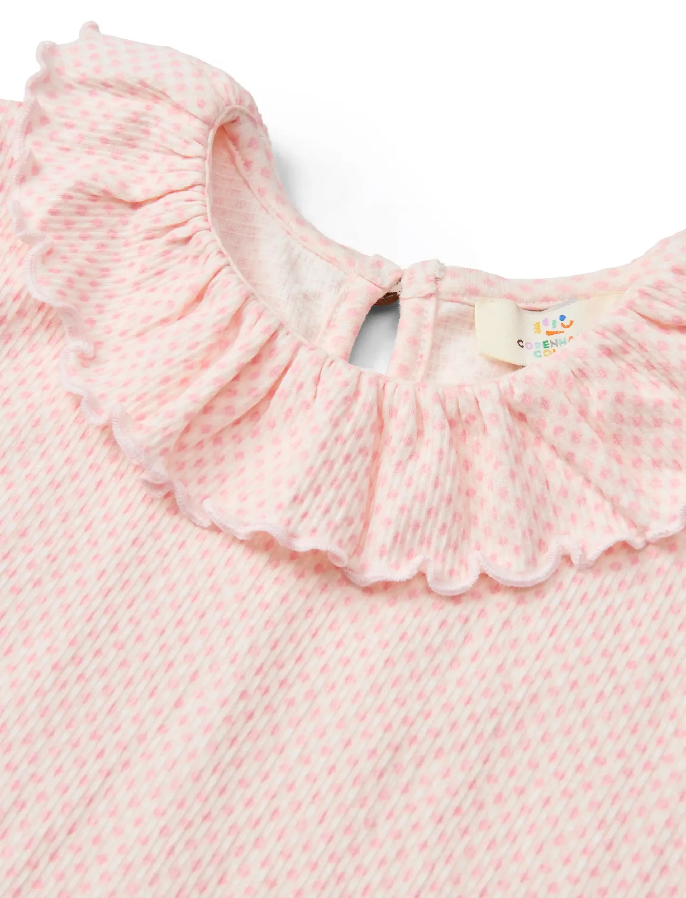 Copenhagen Colors - CREPE TEE W. FRILL COLLAR - bluser & tunikaer - pink comb. - 2