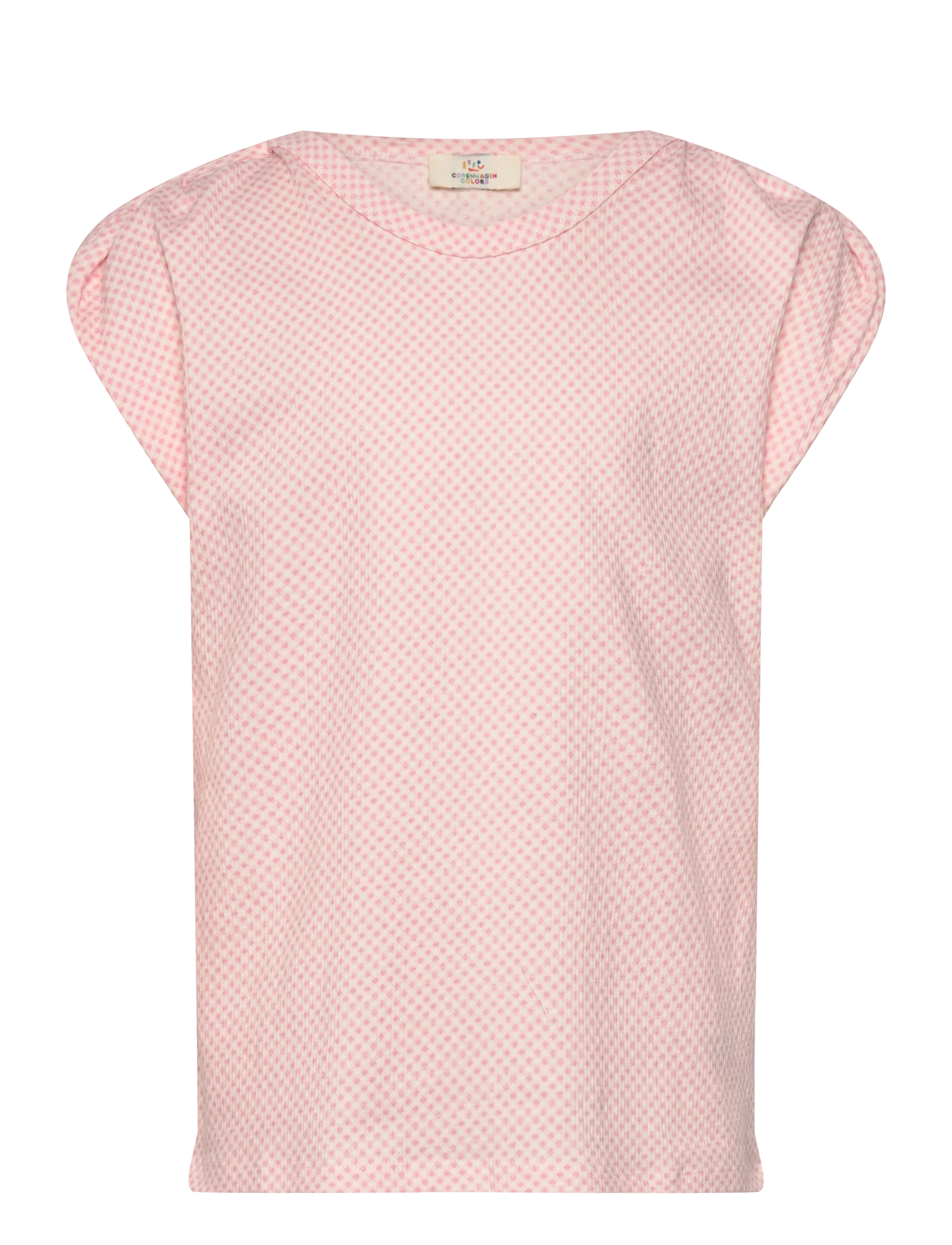 Copenhagen Colors - CREPE TOP - lühikeste varrukatega t-särgid - pink comb. - 1
