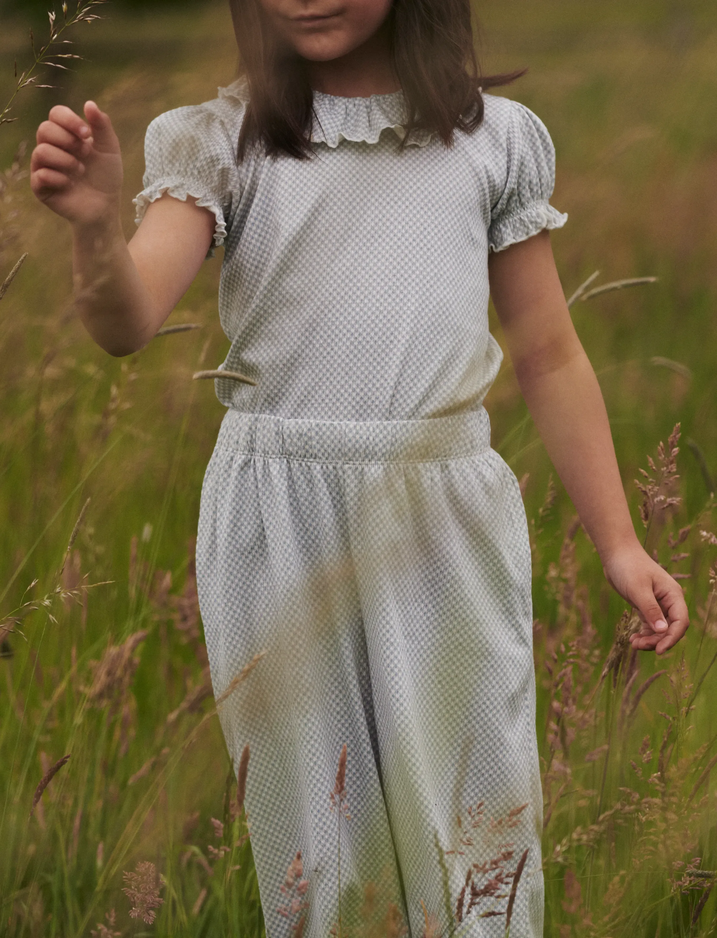 Copenhagen Colors CREPE PANTS - Babyhosen - DUSTY BLUE COMB. / blue