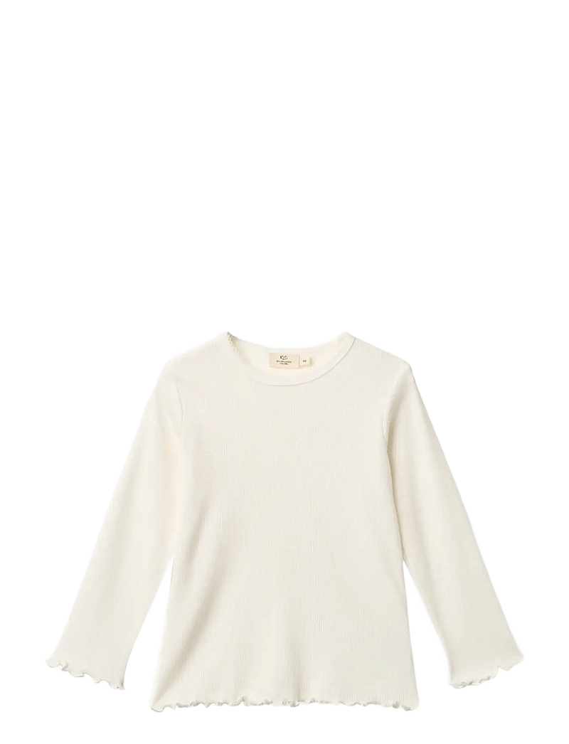 Copenhagen Colors - MODAL RIB LS TEE W. PICOT - langærmede t-shirts - cream - 0