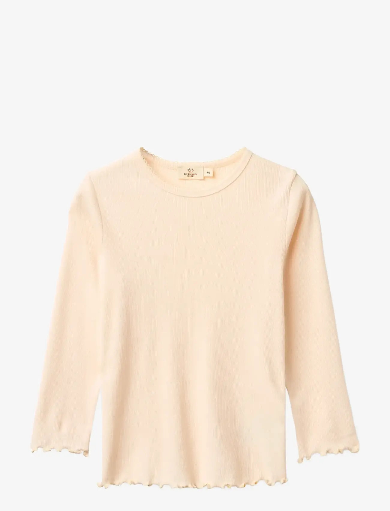 Copenhagen Colors - MODAL RIB LS TEE W. PICOT - langærmede t-shirts - dusty rose - 0