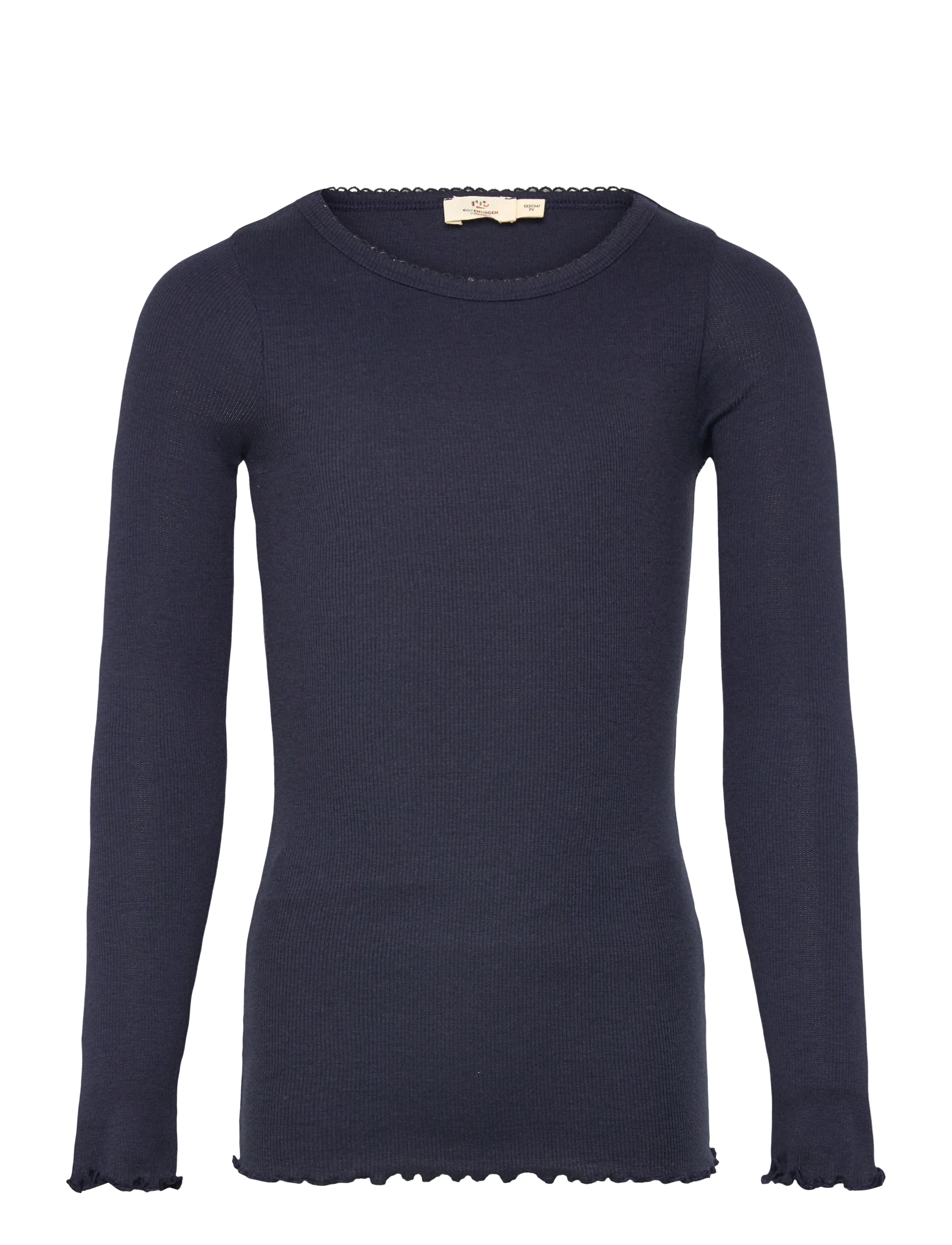 Copenhagen Colors MODAL RIB LS TEE W. PICOT - Underställ - NAVY / navy