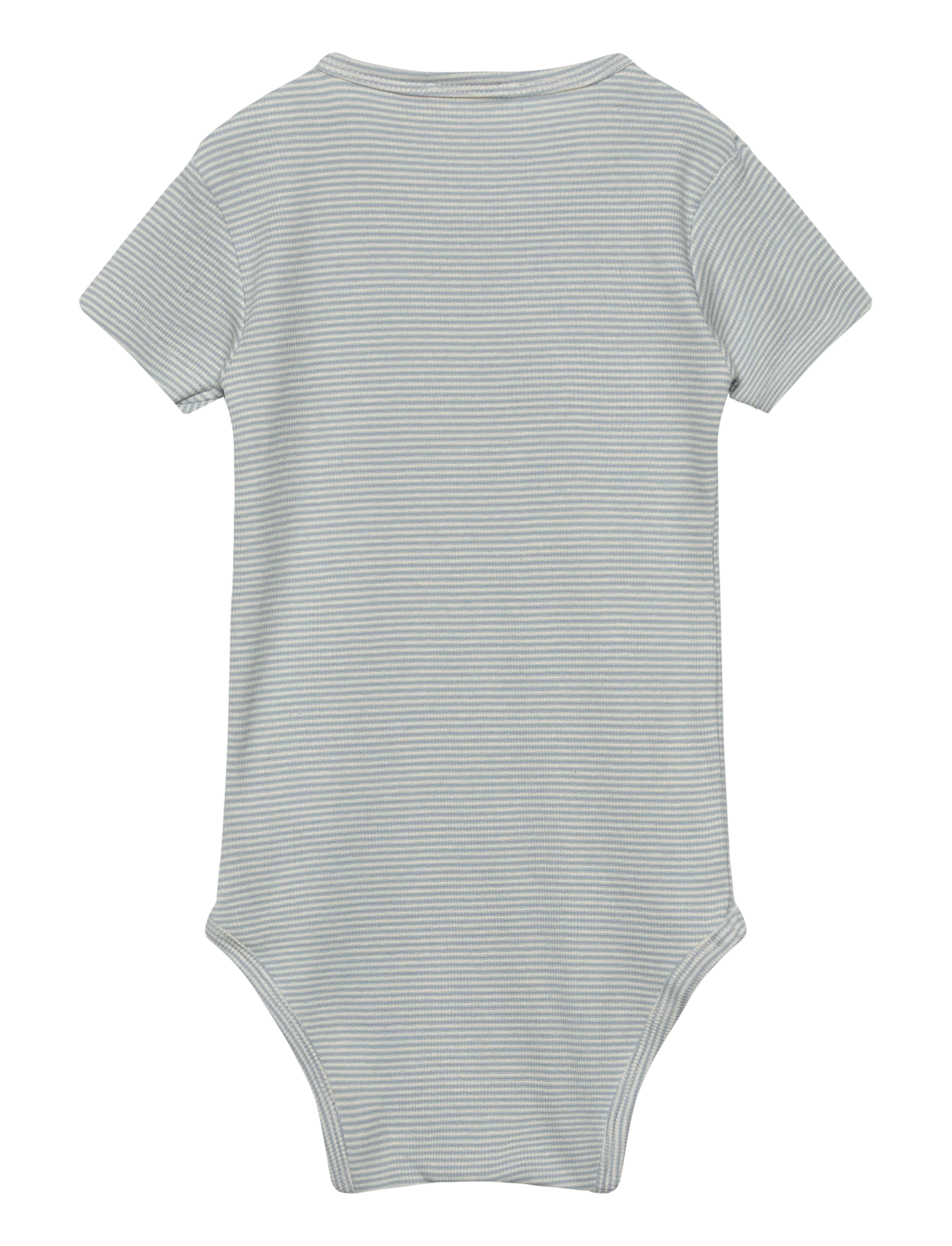 Copenhagen Colors - STRIPE MODAL RIB SS BODY - kortærmede bodyer - dusty blue stripe - 1
