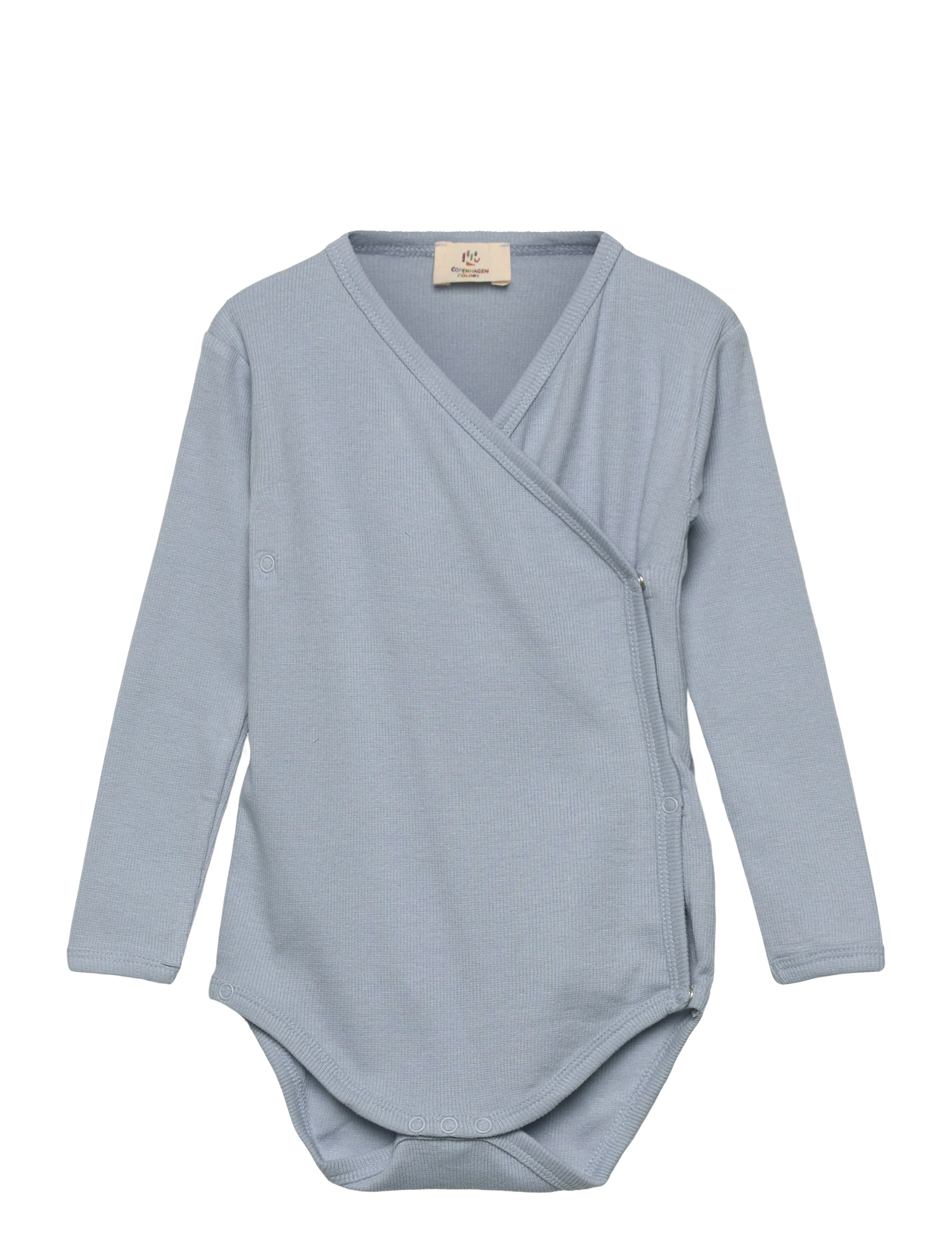 Copenhagen Colors MODAL RIB CROSS OVER BODY W. LS - Copenhagen Colors - DUSTY BLUE / blue