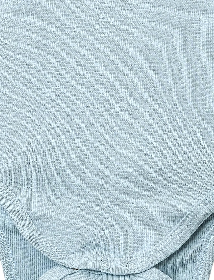 Copenhagen Colors - MODAL RIB CROSS OVER BODY W. LS - bodies à manches longues - dusty blue - 2